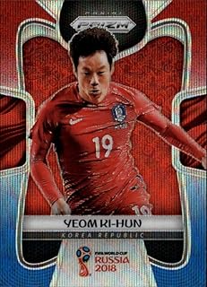 2018 Panini Prizm Prizms Refractor Red and Blue Wave #194 Yeom Ki-hun Korea Republic World Cup 2018 Russia Futbol Soccer
