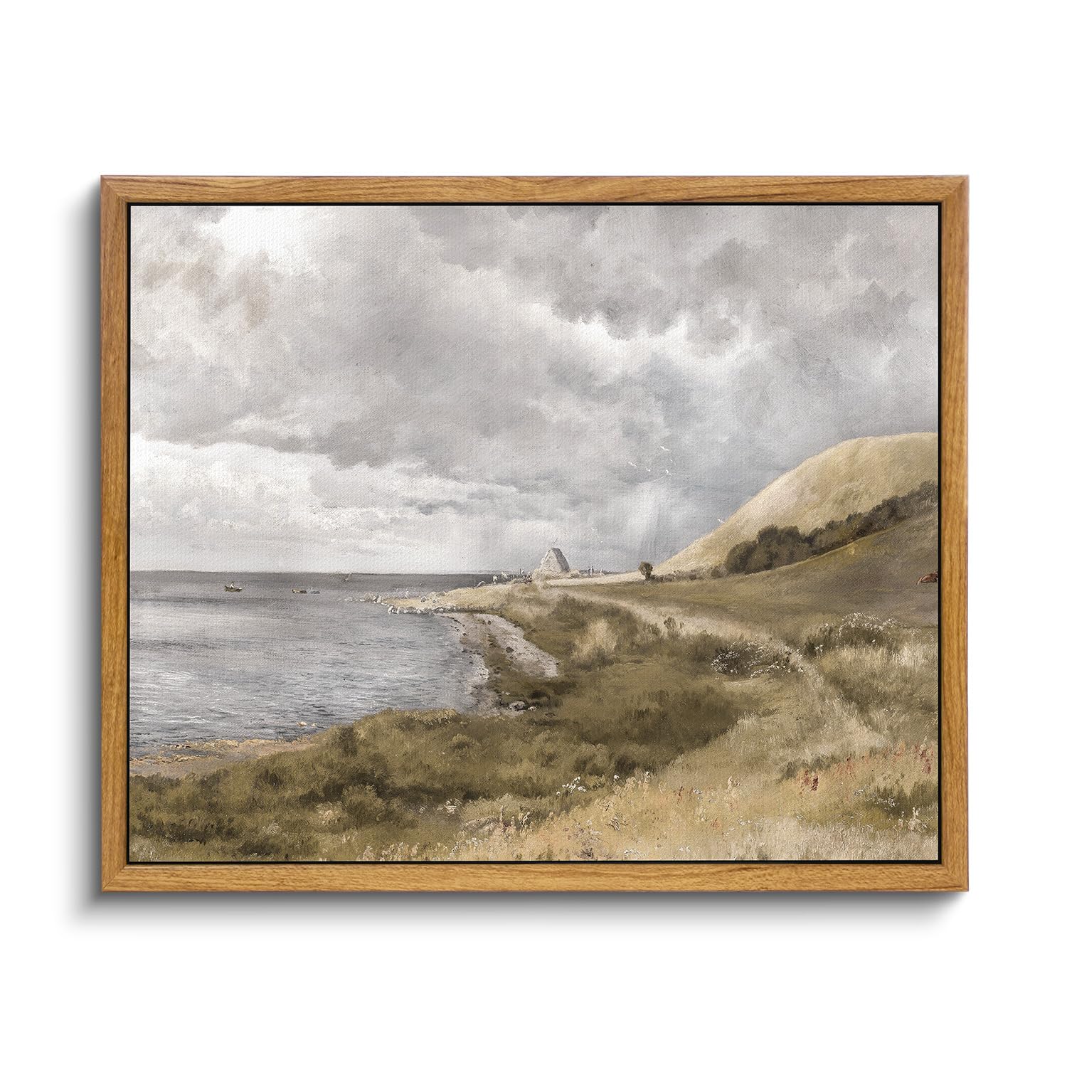 InSimSea Framed Canvas Wall Art, Meadow with Flowers Painting, Landscape for Living Room, Bedroom, Home, Bathroom Decor, 8x10 — view 44