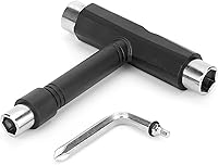 OAOJUBR All-in-One Skateboard Tool: Multifunctional T-Type Wrench with L-Type Screwdrivers for Skate & Longboard Maintenance