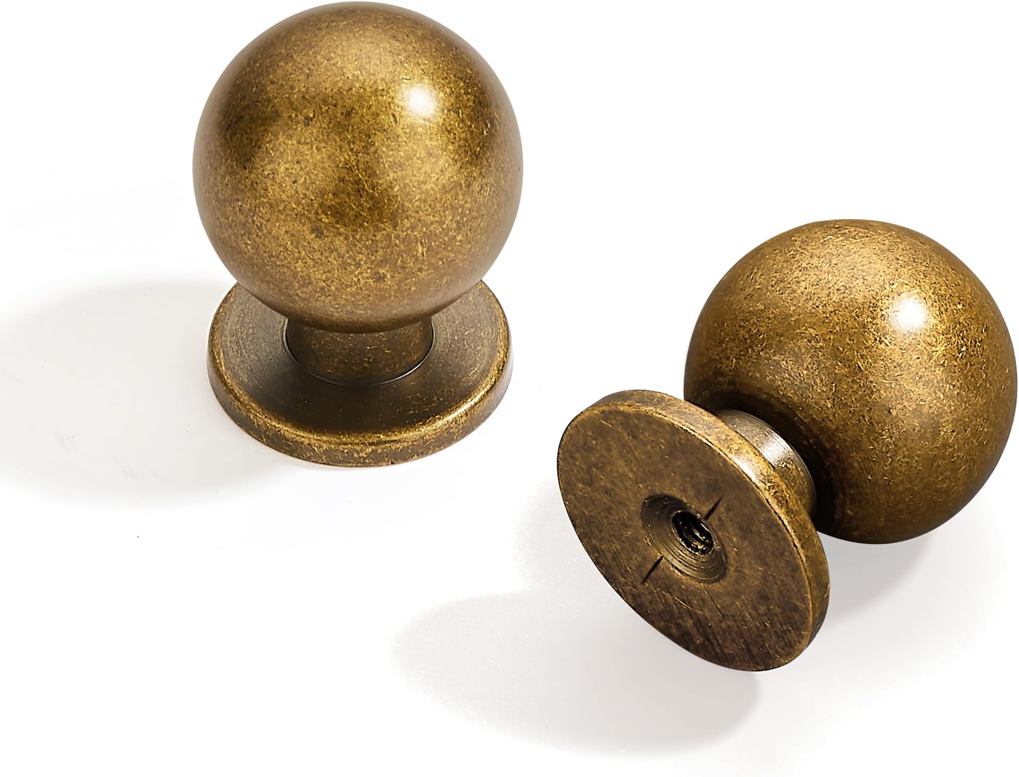 6-Pack Antique Brass Cabinet Handles - 10 Inch Swirl Design Drawer Pulls For Kitchen & Furniture
