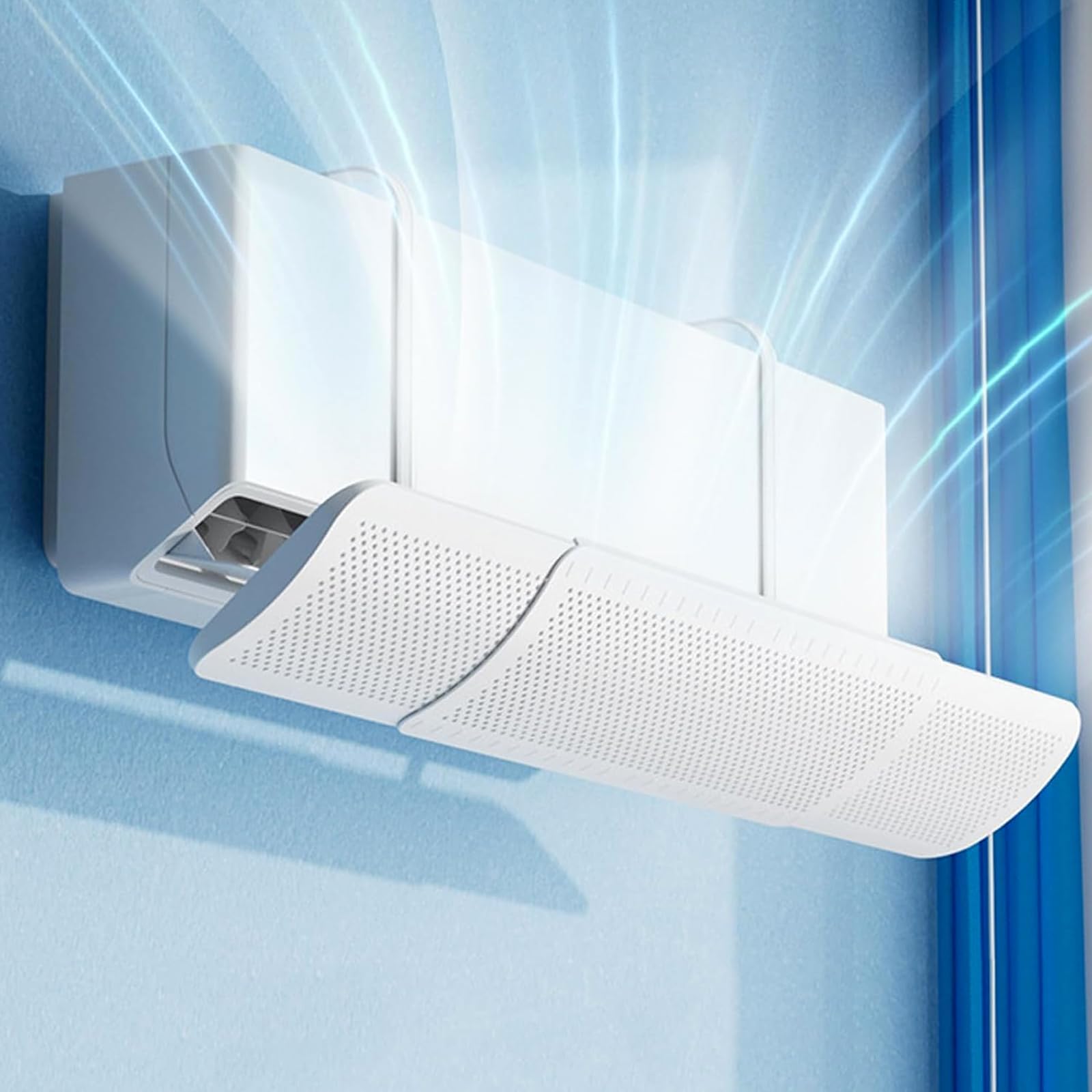 Adjustable Air Conditioner Deflector, Anti Direct Blowing Air Vent Deflector, Air Cooled Baffle Confinement Airs Deflectors, Anti-Condensation Direction Telescopic Windshield for Home