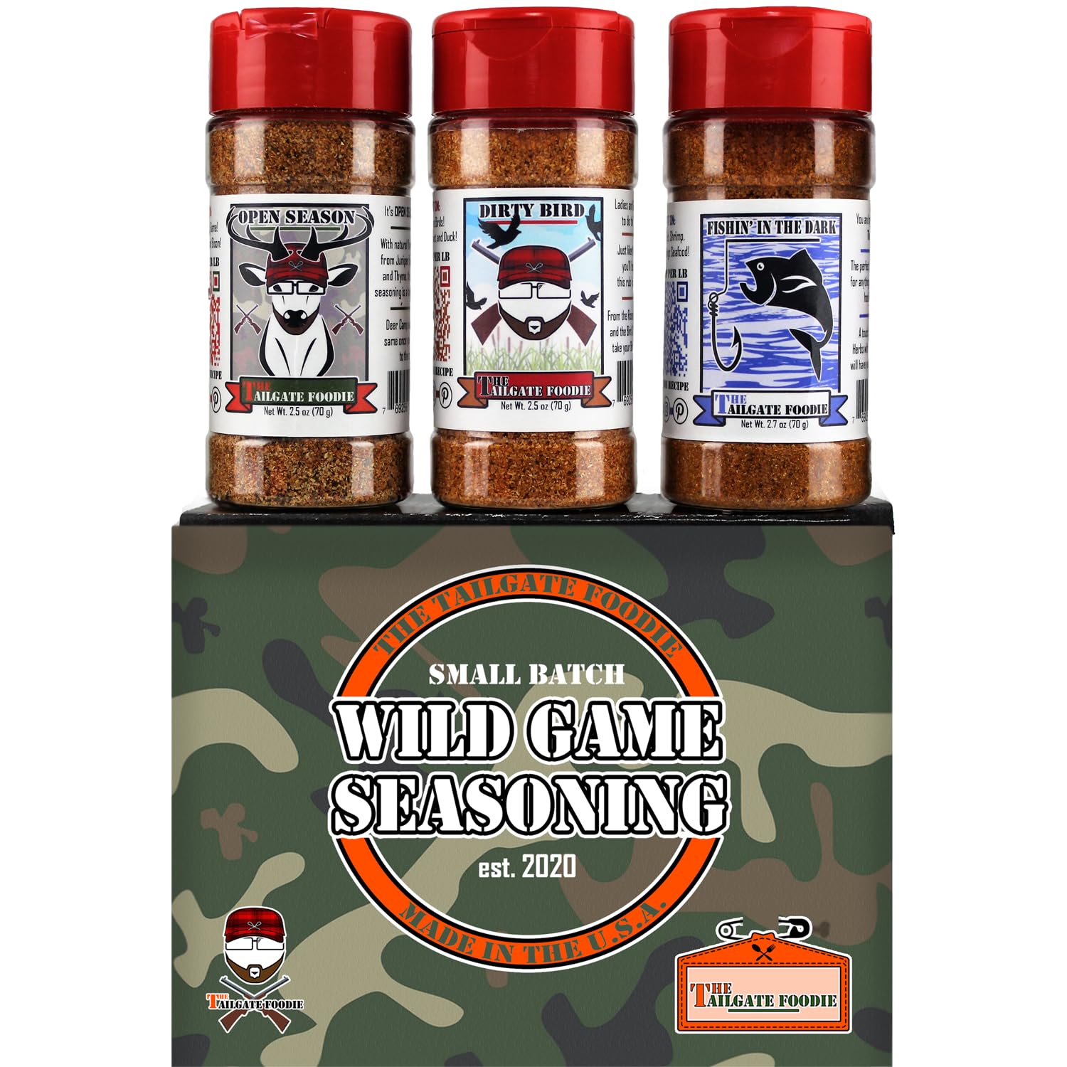 The Tailgate FoodieRare Wild Game Seasonings | Hunter’s Edition | Sportsman Gift Set | 3 Flavor Packed Blends Perfect for Wild Game, Game Birds & Wild Caught Fish **Great Christmas Gift/Stocking Stuffer**