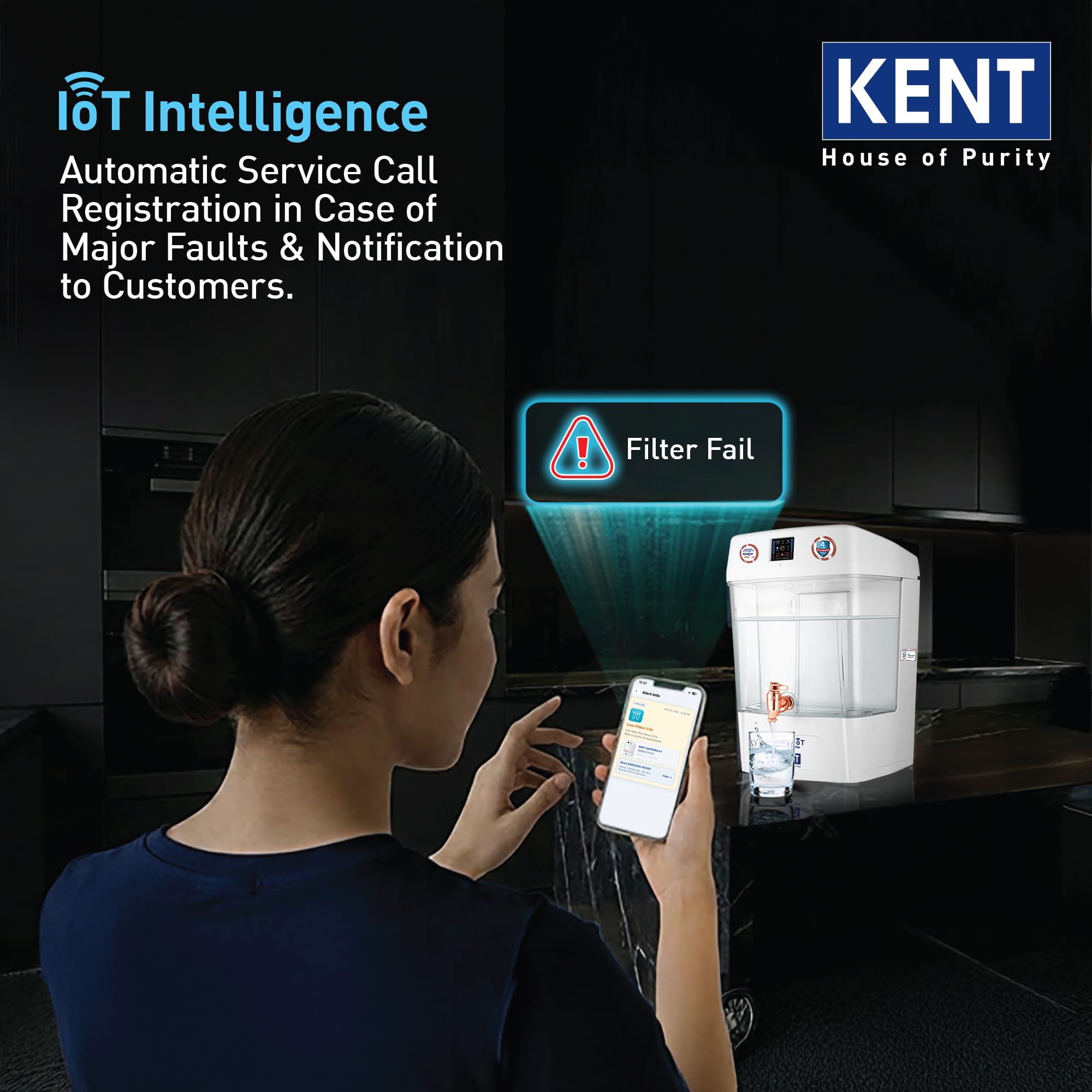 KENT Pearl IoT RO Water Purifier - Smart Filtration -5