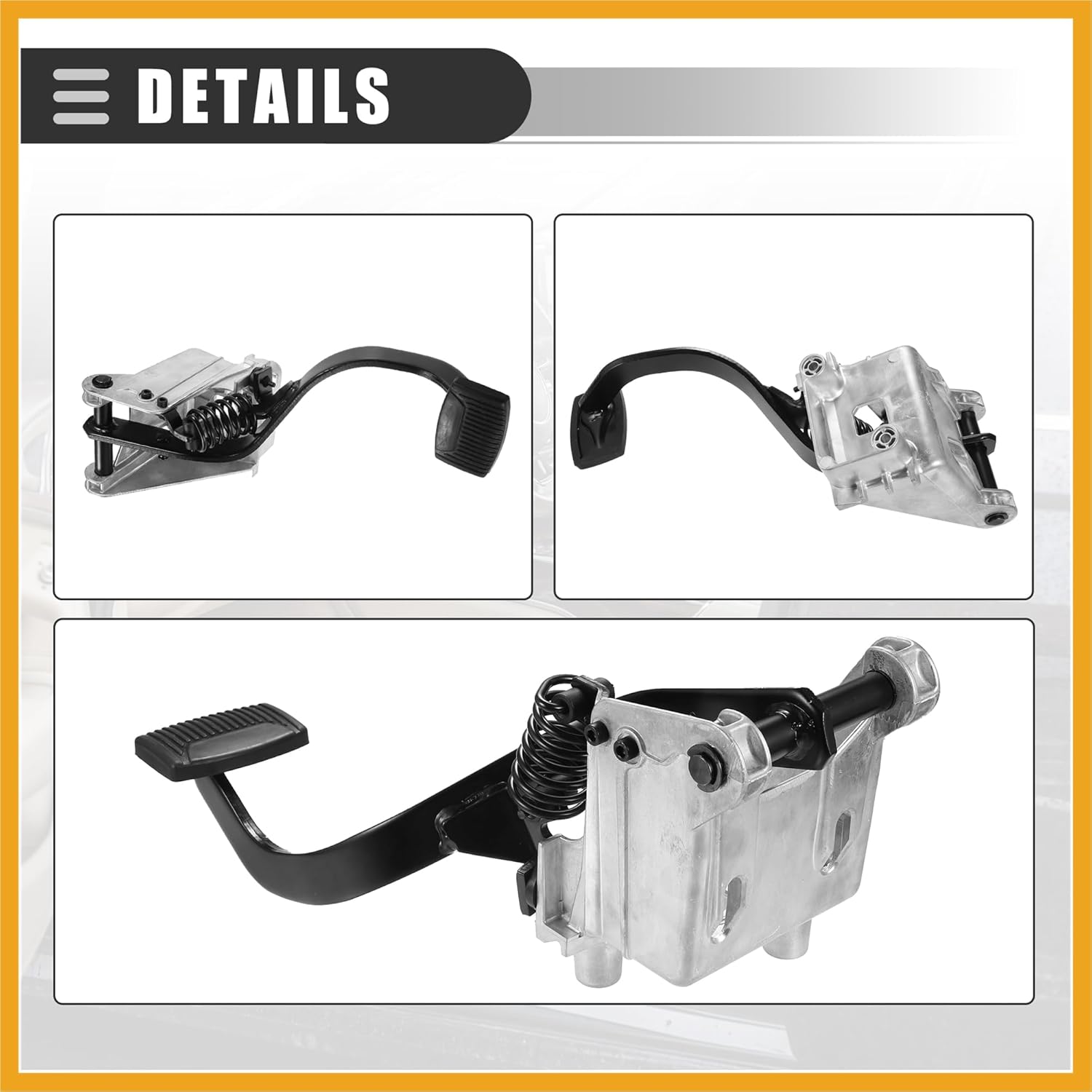Diesel Clutch Pedal Assembly, for Ford F250 F350 F450 F550 Super Duty 7.3L 1999 2000 2001 2002 2003, YC3Z-7B633-BA, Clutch Foot Pedals with Bracket, Metal, Silver Tone Replacement