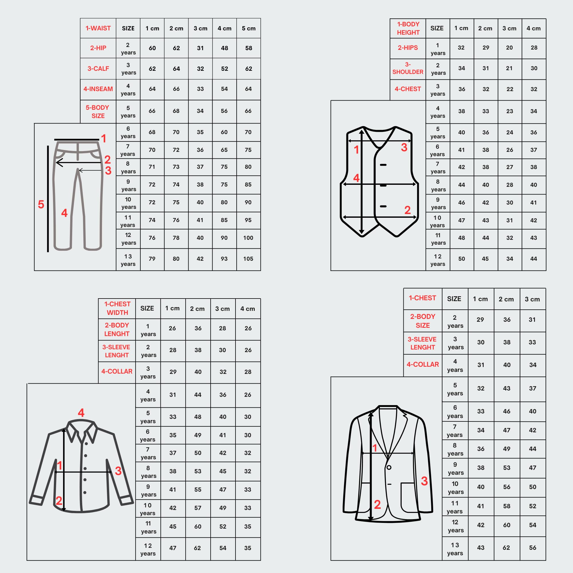 Vestito per ragazzi | Set da 5 pezzi camicia, pantaloni, gilet, giacca e papillon | Abbigliamento formale e per feste per ragazzi di età compresa tra 1 e 13 anni