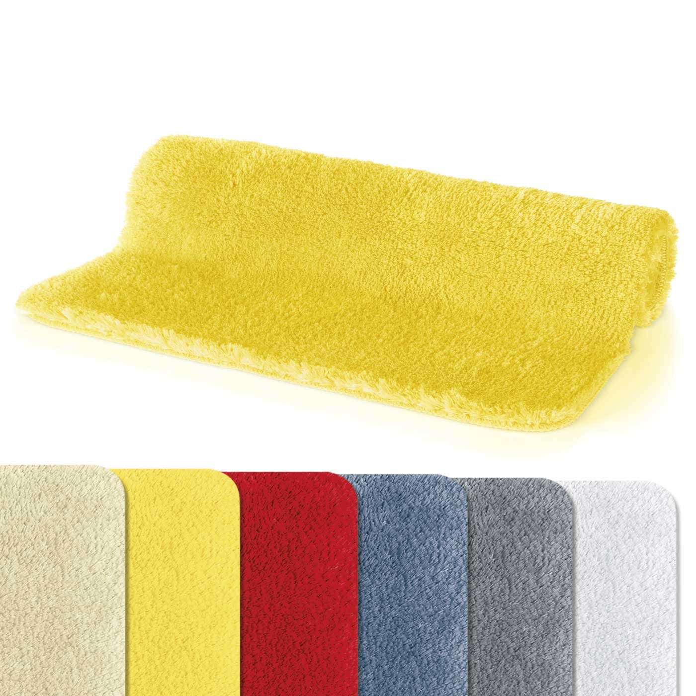 Spirella Bathroom Rug Fino, Yellow, 60 x 90 cm