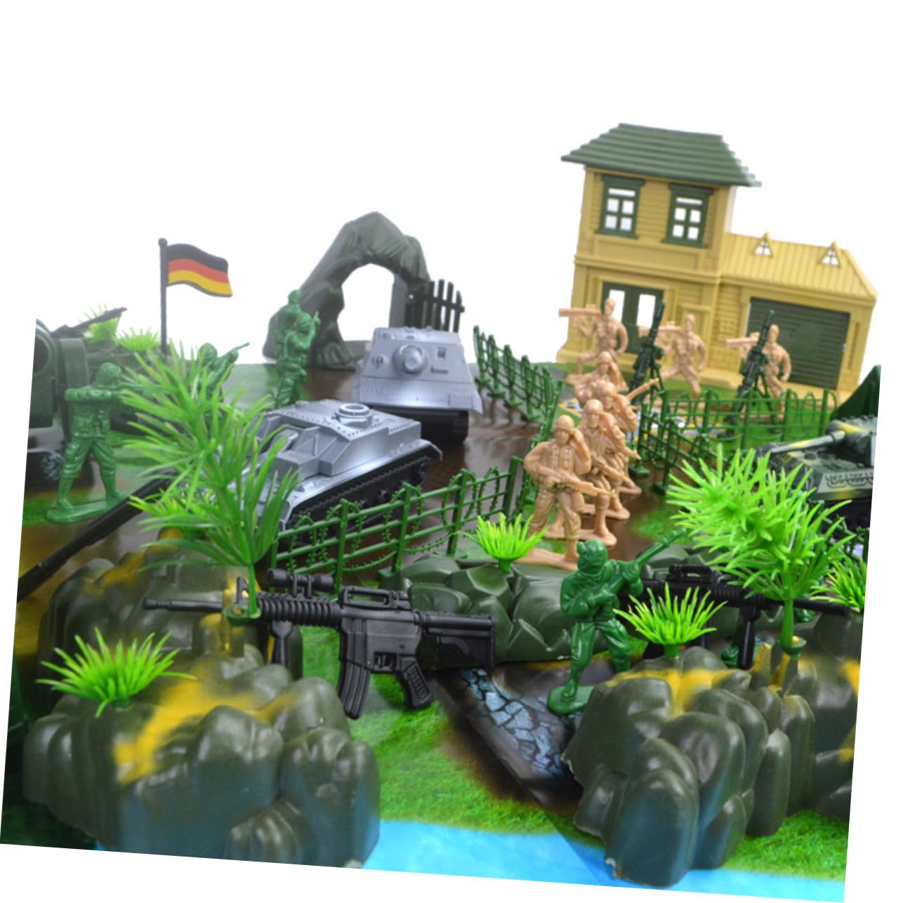 UPKOCH 130 pezzi Soldatini Militari per Modellismo e Gioco da Tavolo Miniature Resistenti e Dettagliate per Scenari di Battaglia su Tavoli da Sabbia