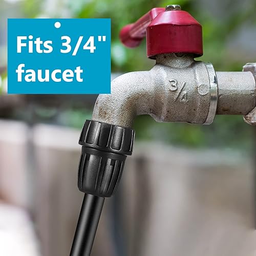 Miniatura 6 de Remagr Paquete de 5 conectores de manguera de riego, adaptador de jardín de goteo, tubo de riego por goteo, piezas de grifo, adaptador de manguera