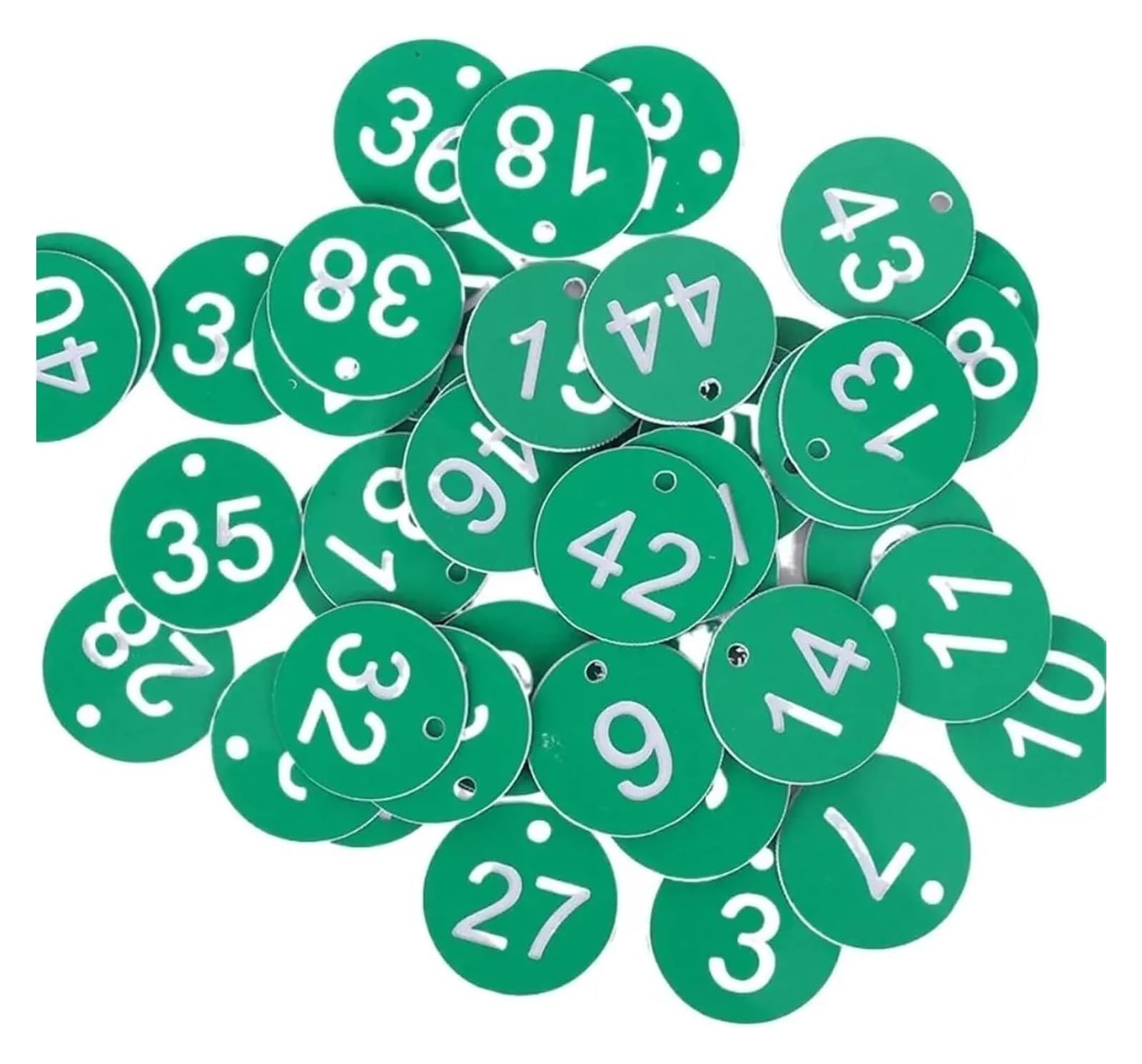 BTYQKZVPM Discs Table Numbers, Round Plastic Engraved Number Tags ABS 100PC Numbers 1-100 3.5cm