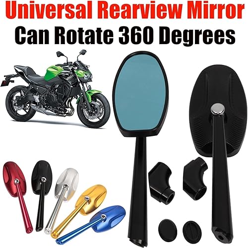 Miniatura 2 de Espejo retrovisor de motocicleta de aluminio CNC, espejo retrovisor azul antirreflejos para Kawasaki para espejos Versys 1000 ZX12R ZX6R ZX636R