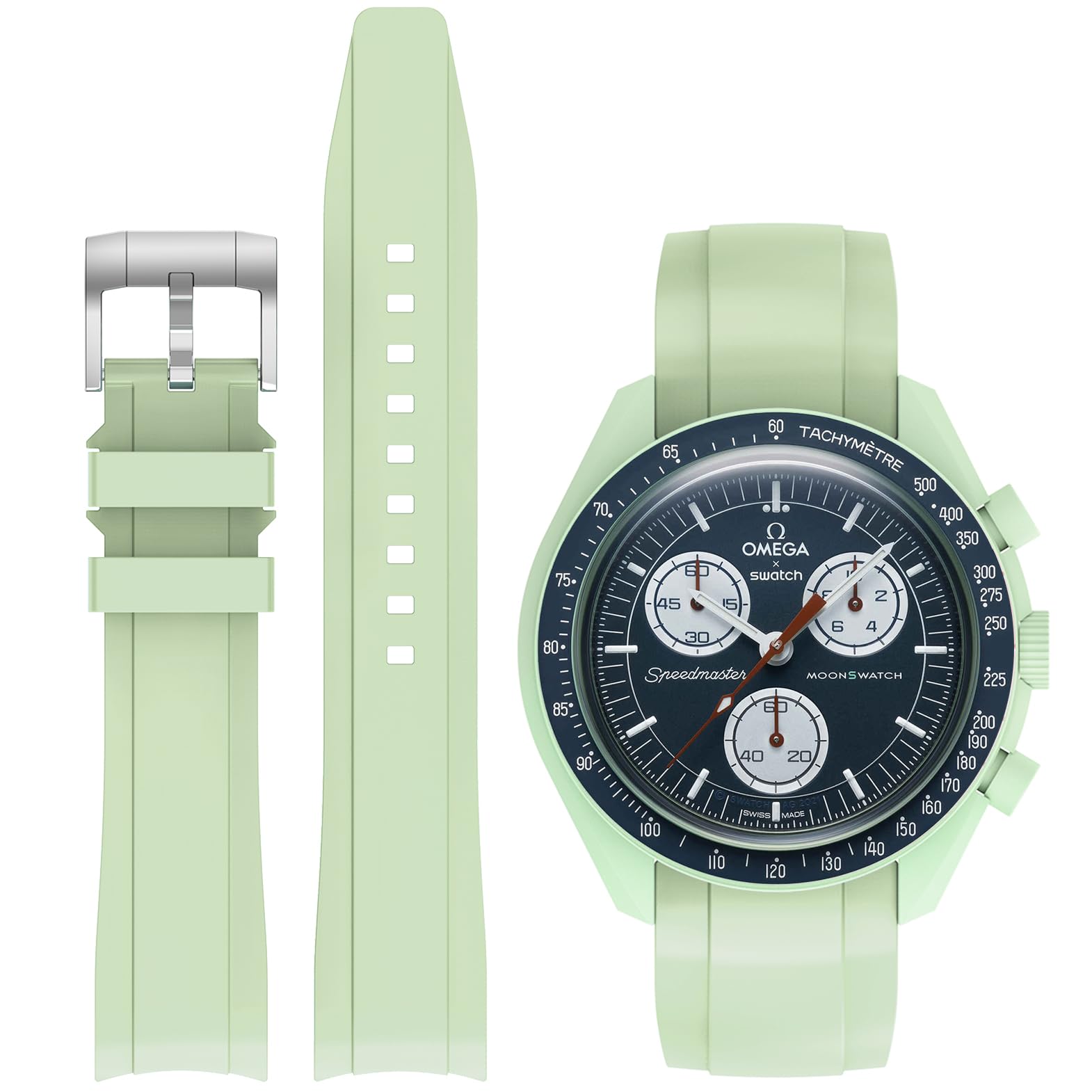 Tovimall Bands for Moonswatch Watch,Curved No Gap Silicone Strap,Compatible with Omega X Swatch Moonswatch Speedmaster 20mm Watch (B0CCRM7ZMK) Amazon Price History, Amazon Price Tracker