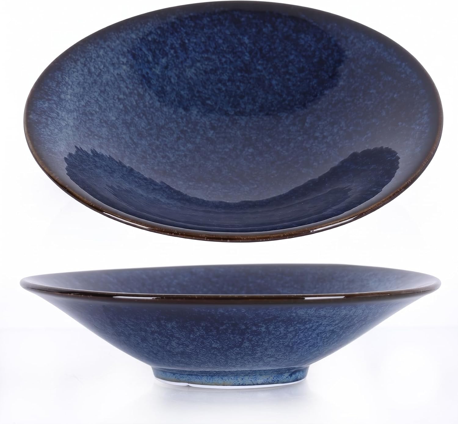Blue Decorative Bowl, 10.8-Inch Ceramic Candy Dish and Fruit Bowl