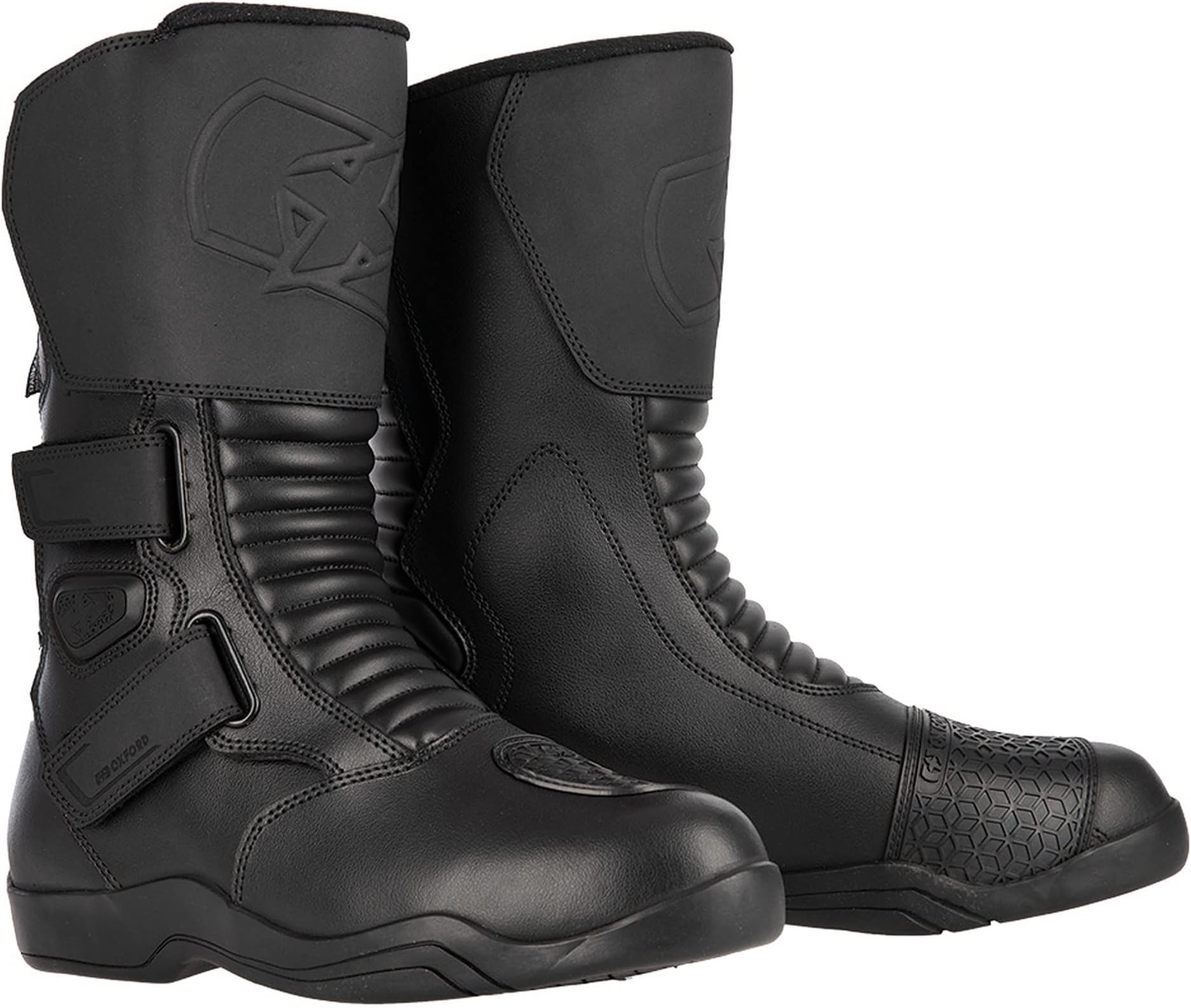 Oxford Delta Rainseal Waterproof Motorcycle Leather Touring Boots - Black (uk_footwear_size_system, adult, men, numeric, medium, numeric_10)