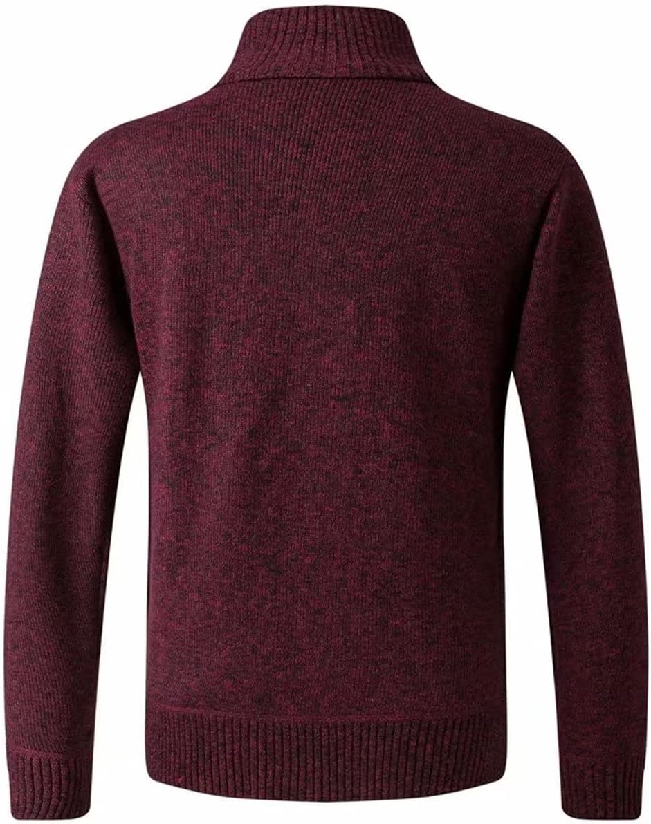 Msmsse Men's Cardigan Sweaters Full Zip Knitted Sweater for Men - Image 3