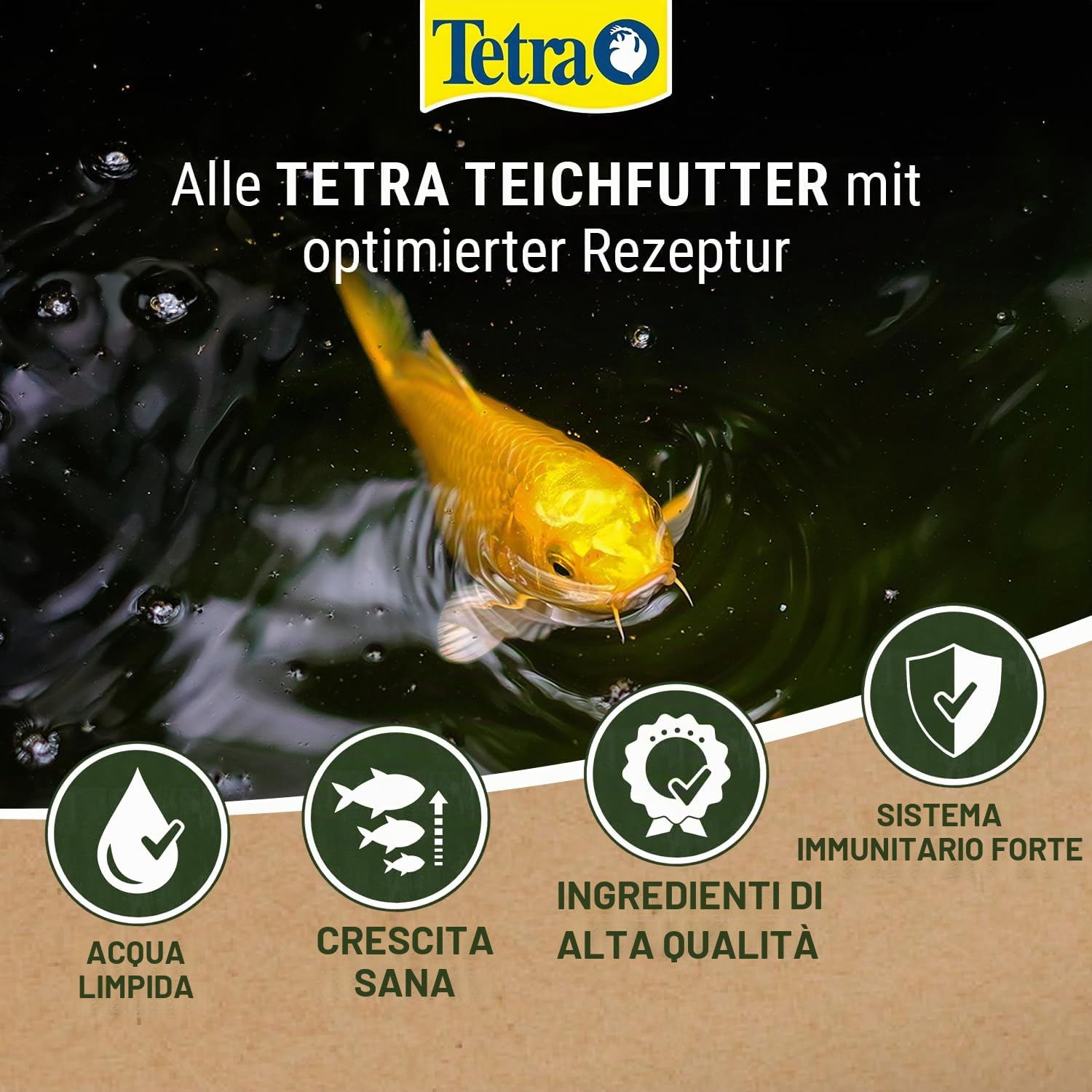 Tetra Bastoncini di varietà per pesci da laghetto, 2,12 kg, biologicamente bilanciati per pesci da laghetto