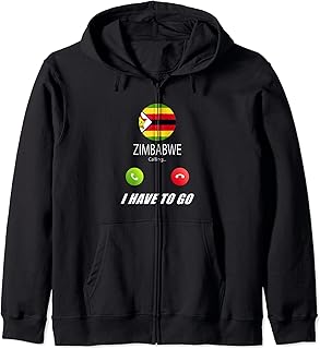Zimbabwe Flag Souvenir Zimbabwe is calling Zip Hoodie