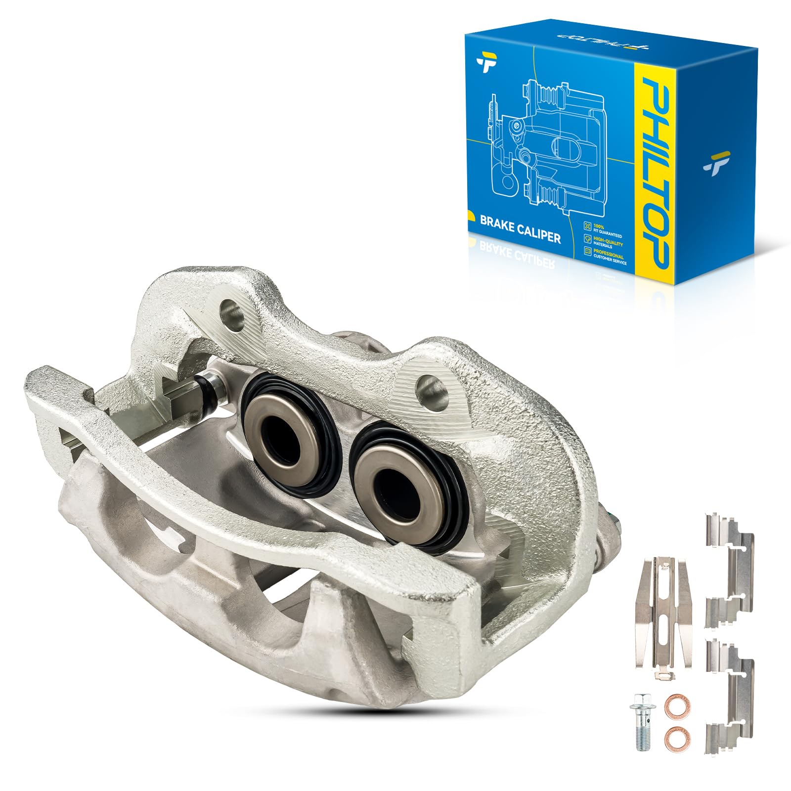 PHILTOP Rear Left Brake Caliper 18-B4764 Compatible with 2001-2006 Silverado 1500, 2000-2006 Tahoe, 2001-2006 Sierra 1500, 2000-2006 Suburban 1500, 2000-2006 Yukon, 2002-2006 Avalanche 1500