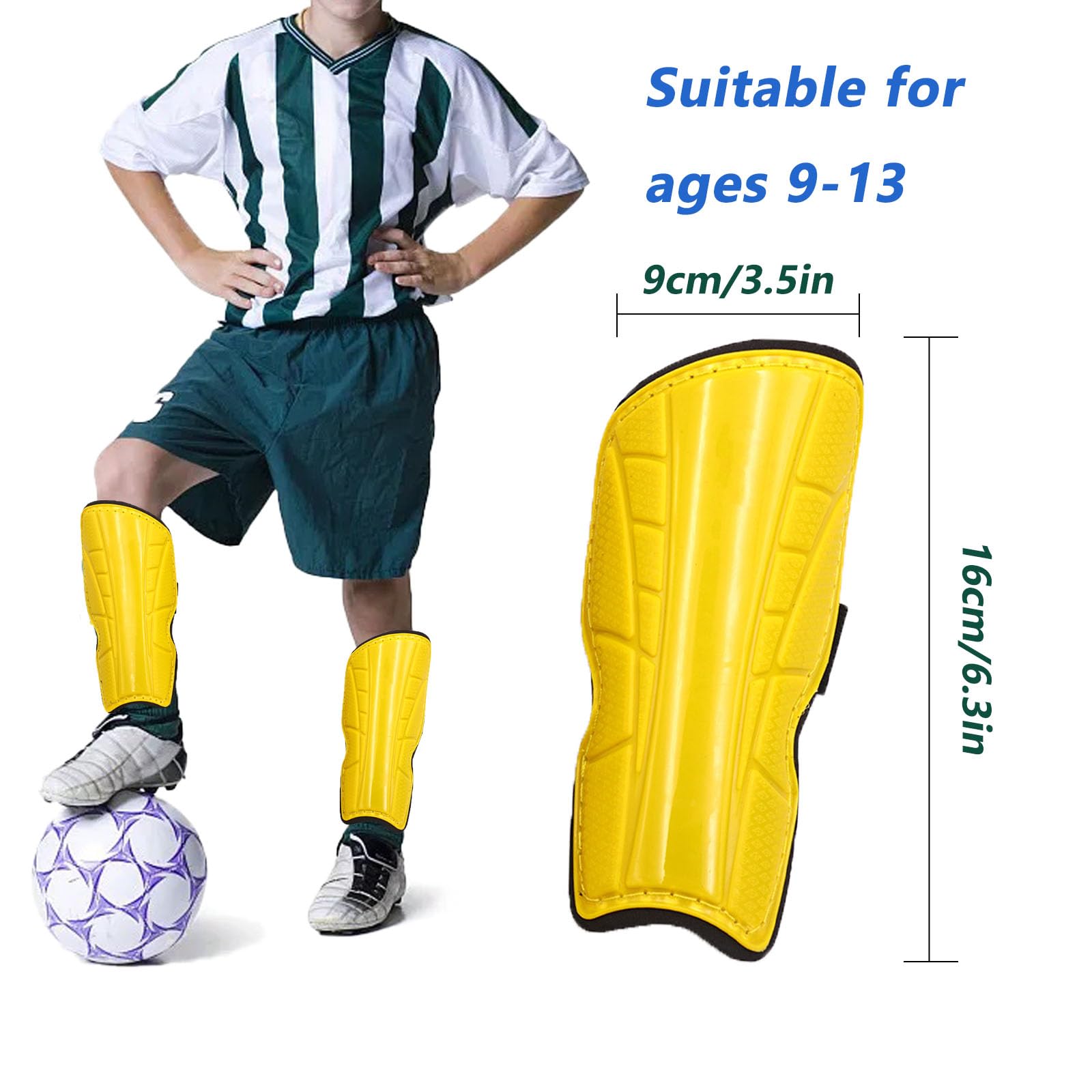 Quixotical Pair of Shin Pads for Kids Junior Youth Sports Shin Pads, Football Shin Guards - Image 2