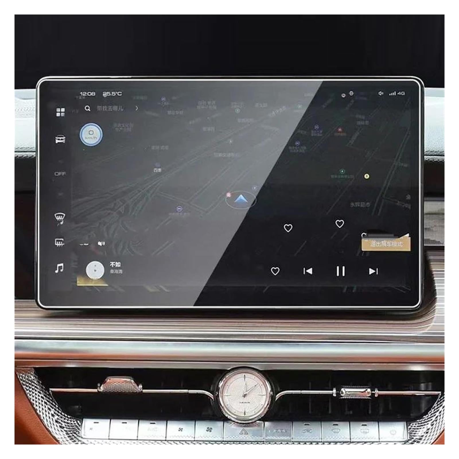 per GWM per Tank 500 2023 2024 Autoradio LCD Navigazione GPS e Cruscotto Pellicola Protettiva in Vetro temperato AntiGraffio 3 Pezzi