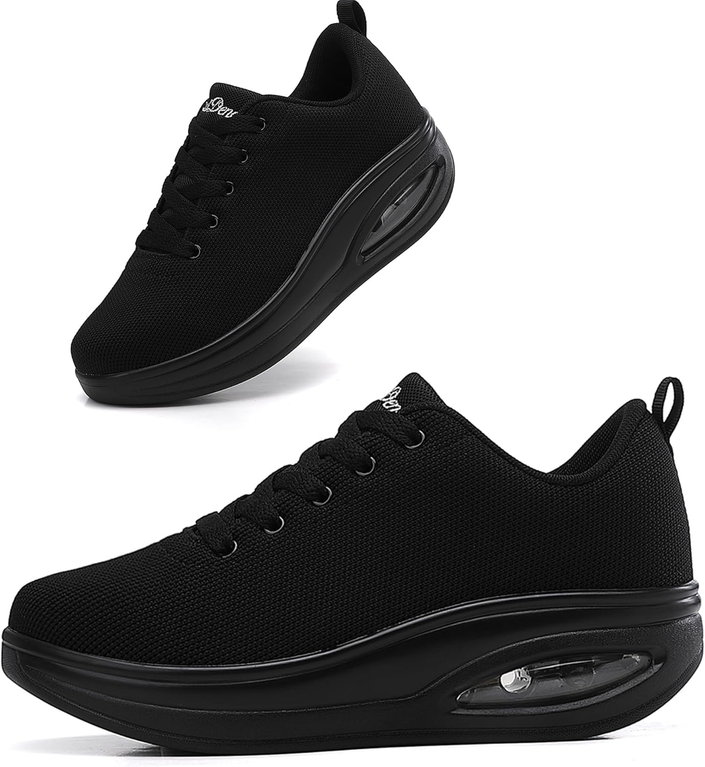 Oude Sneakers for Women Comfortable | Shoes for Women Traveling | 2 Inch Air Cushion Rocker Bottom