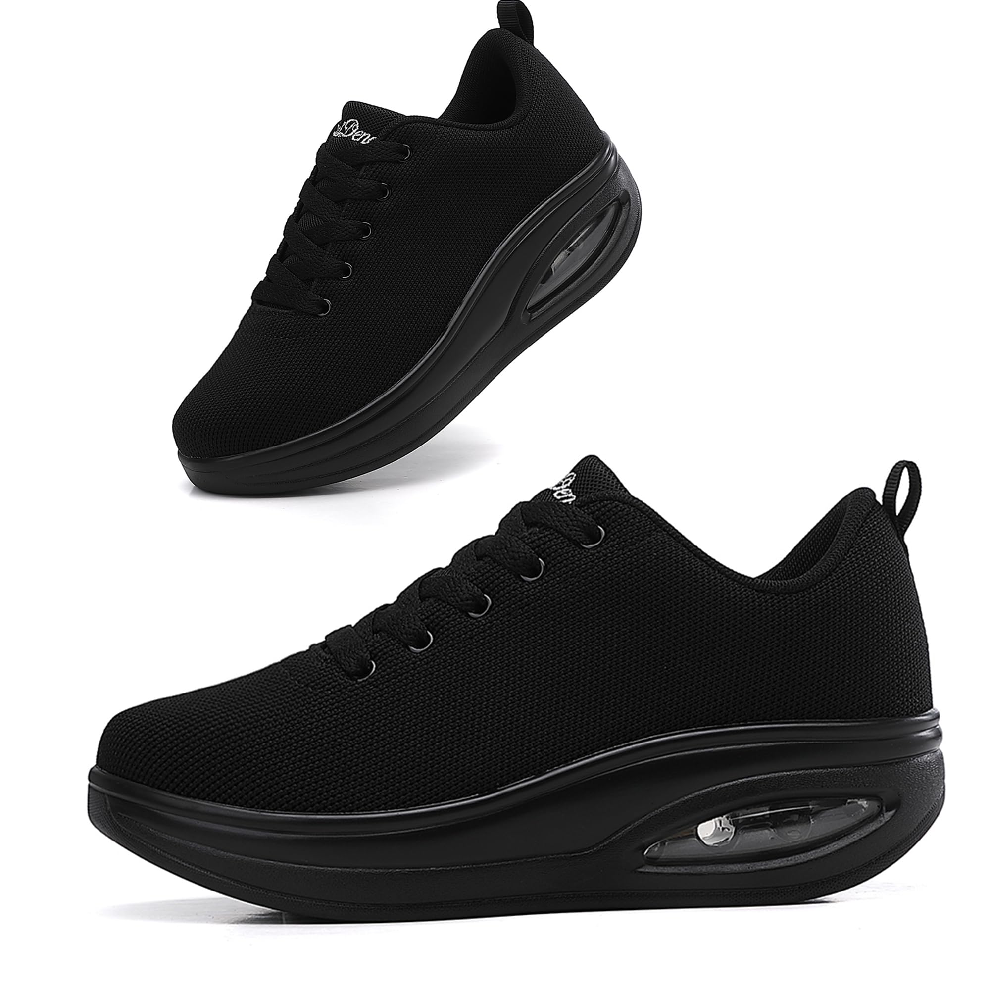 Oude Sneakers for Women Comfortable | Shoes for Women Traveling | 2 Inch Air Cushion Rocker Bottom