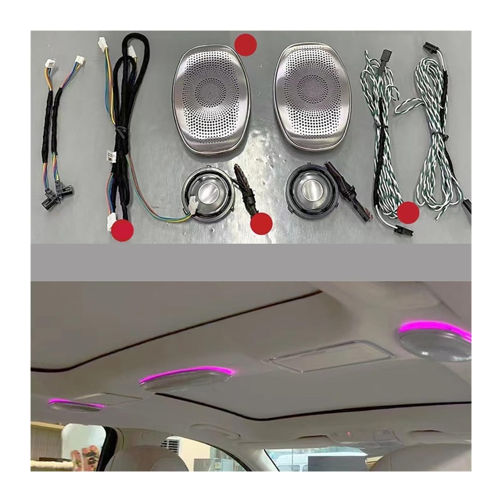 64 Colorful Makeup Luminous Cover Plate Compatible with Mercedes-Benz GLC Class W253 2016 2017 2018 2019 2020 2021