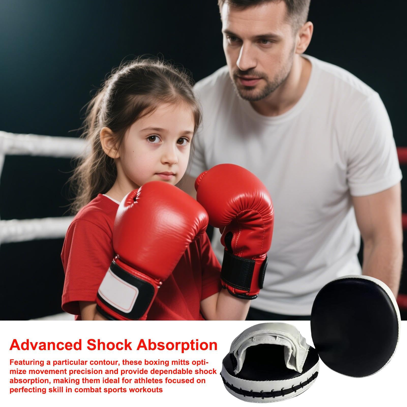 Guantoni da boxe – Shock Absorption Kickboxing Strike Shield, guanti da boxe durevoli per bambini, uomini e donne, perfetti per combattenti professionisti, appassionati di fitness, allenamento di arti