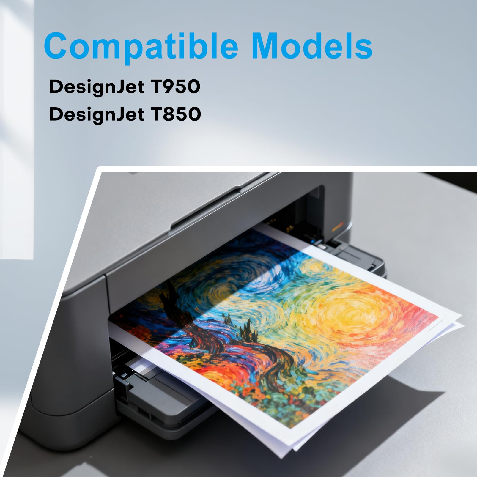 730 Tintenpatronen für HP 730 Tinte P2V68A P2V69A P2V72A P2V73AP2V70A P2V71A kompatibel für HP DesignJet T1700 T2600 T1600 （300ML-MBK,PBK,C,M,Y,GY）