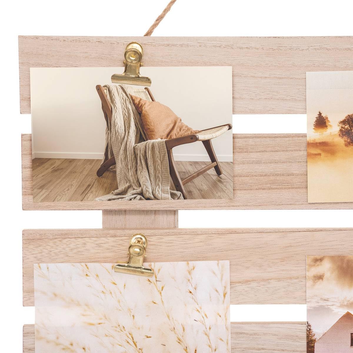 Atmosphera fotolijst 58 x 43 cm met accessoires - Wanddecoratie - Om op te hangen - 9 Foto's