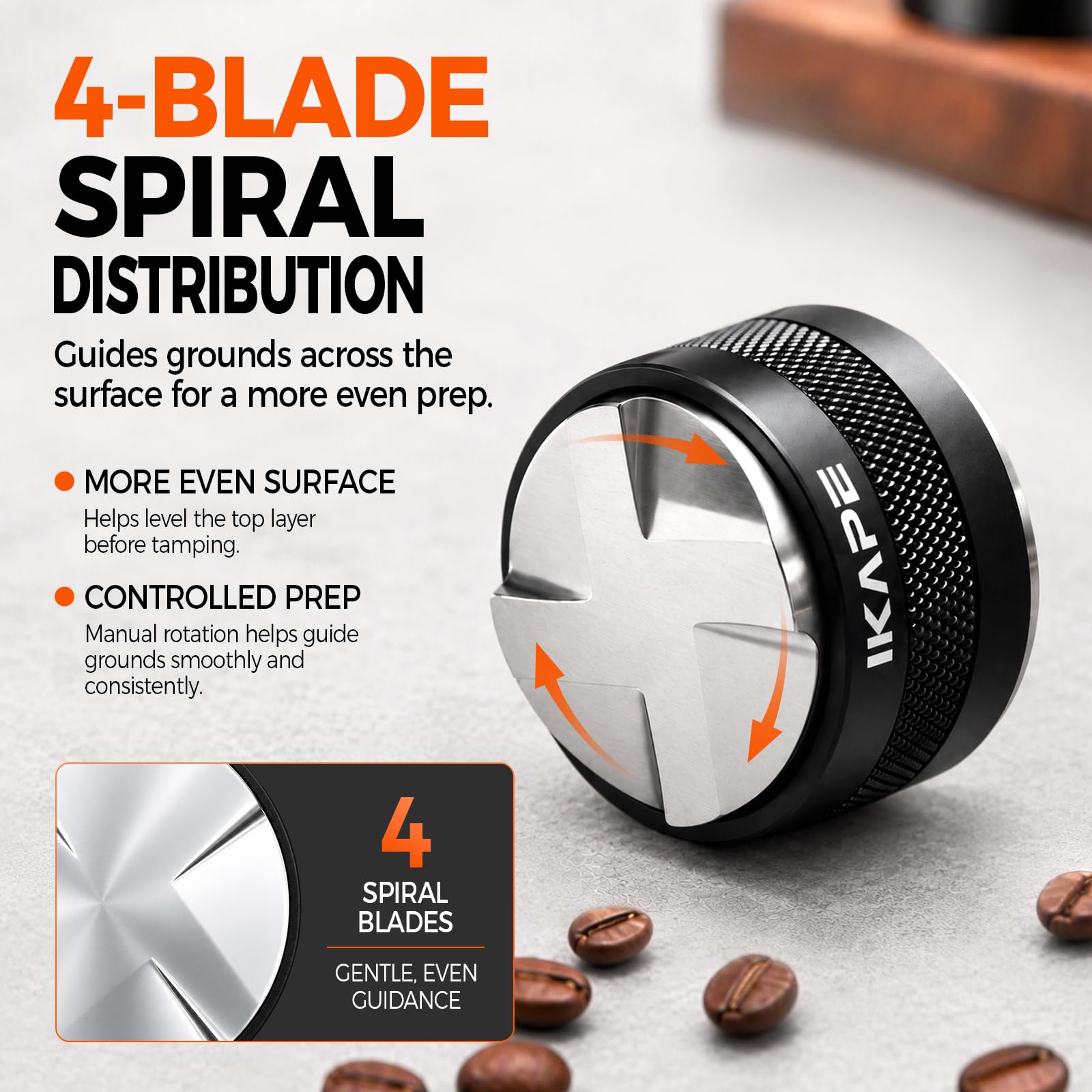 IKAPE 58mm Coffee Distributor & Hand Tamper -3 IKAPE 58mm Coffee Distributor & Hand Tamper -3