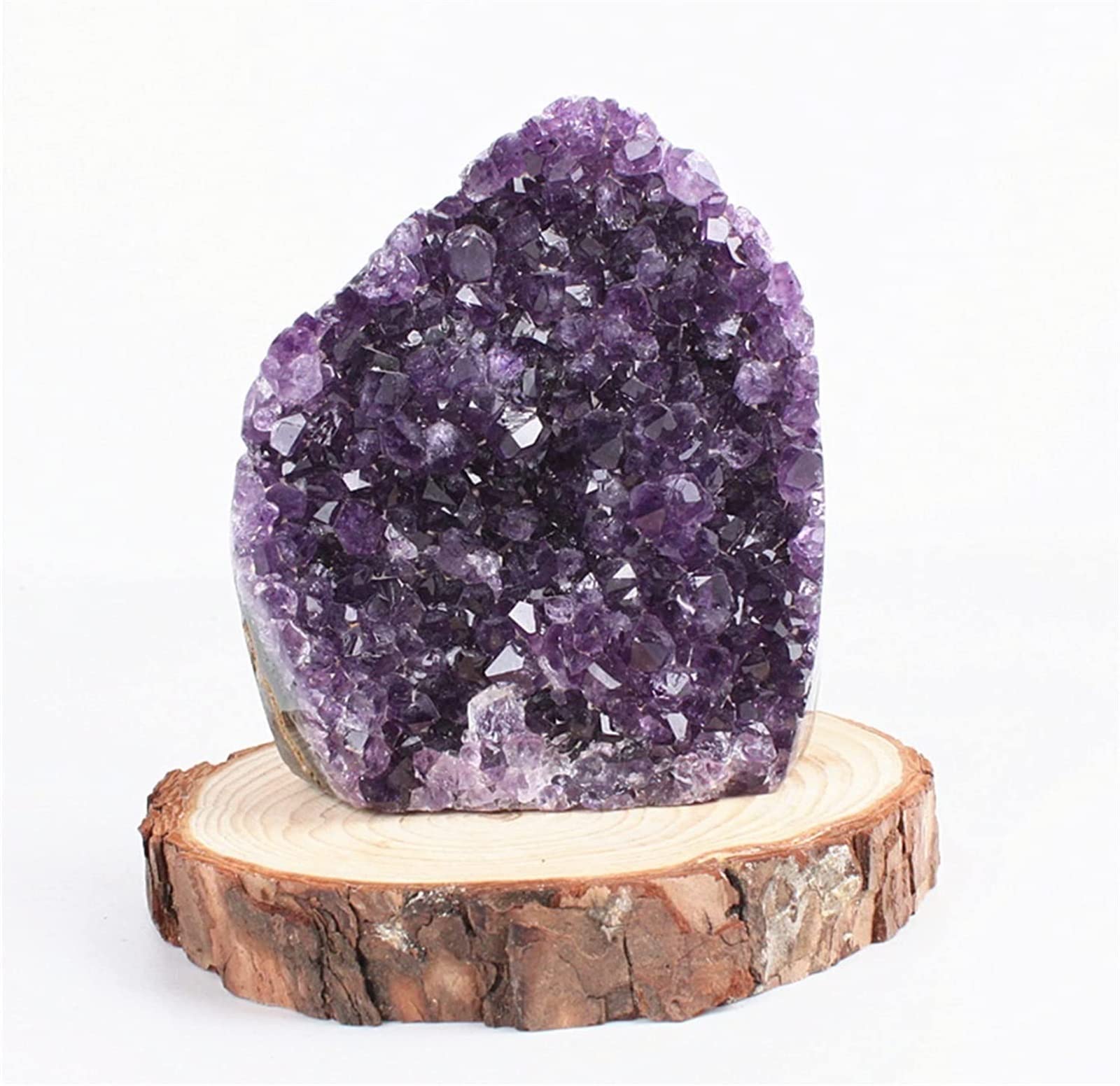 Amatista Piedra Áspera Aproximadamente 200g-900g Amatista Natural Geoda Cuarzo Racimo Cristal Espécimen Energía Curación Figuras Decoración (Color : Add The Base, Size : 200-300g) Inicio Colecciones (