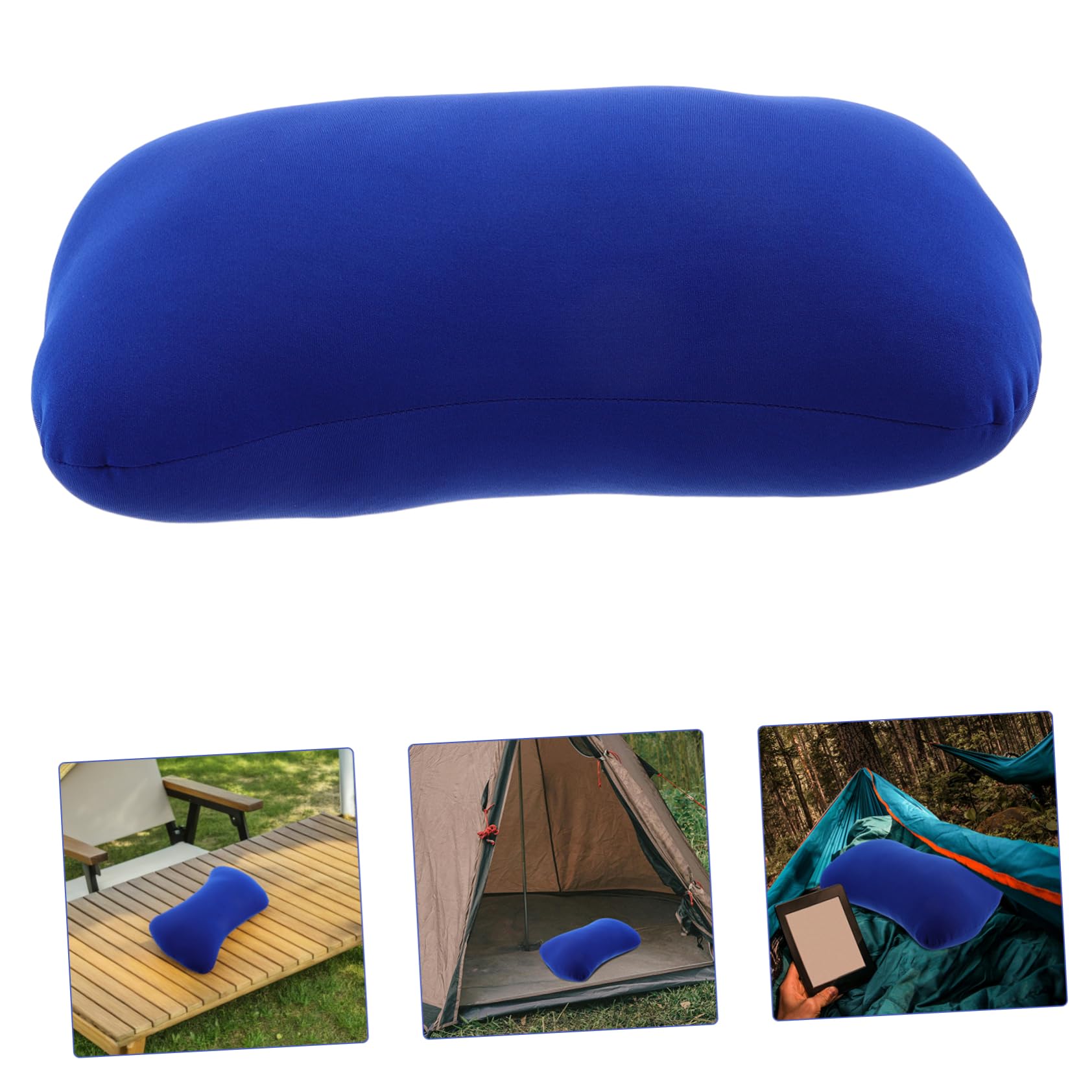 Abaodam Almohada Pequeña de Viaje Portátil de Espuma en Forma de Hueso, Ligera y Lavable de Poliéster Spandex para Cuello y Zona Lumbar en Camping y Exteriores