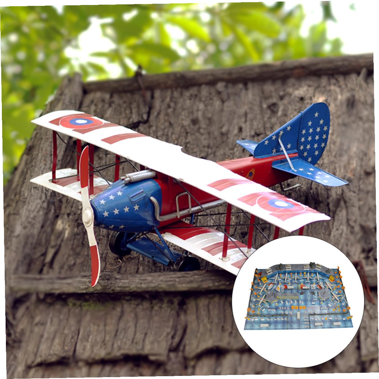 Set Giocattolo Aereo Scena Aeroporto Educativo in PVC per Ragazzo Ragazza | Pvc, Statica per Simulazione Creativa, Decorazione per Scrivanie e Vetrine