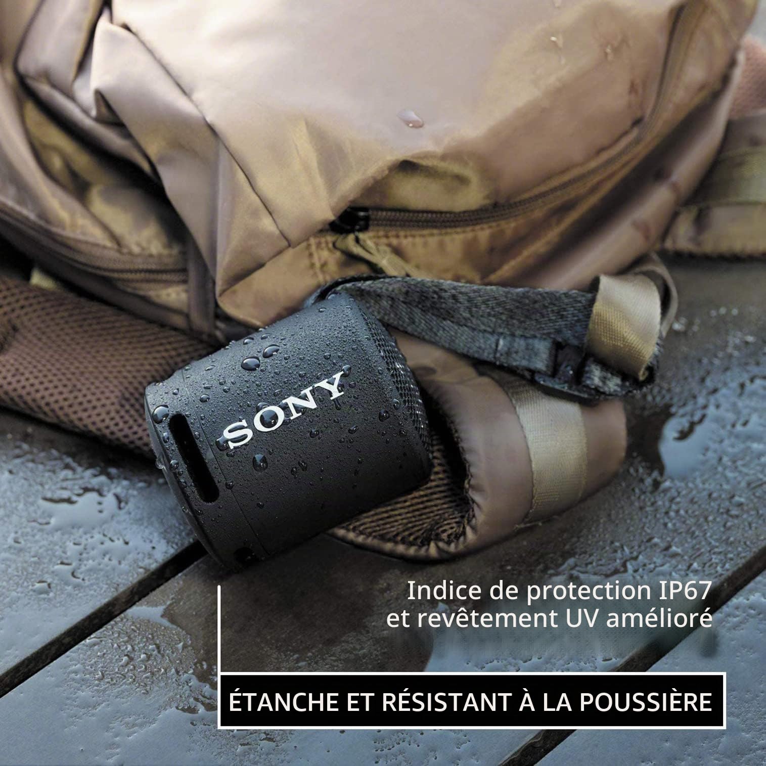 Sony SRS-XB13 Haut-Parleur Bluetooth Compact sans Fil Extra Bass avec 16 Heures d'autonomie, Type-C, étanche IP67, résistant à la poussière, Haut-Parleur avec Micro, Audio Fort pour appels