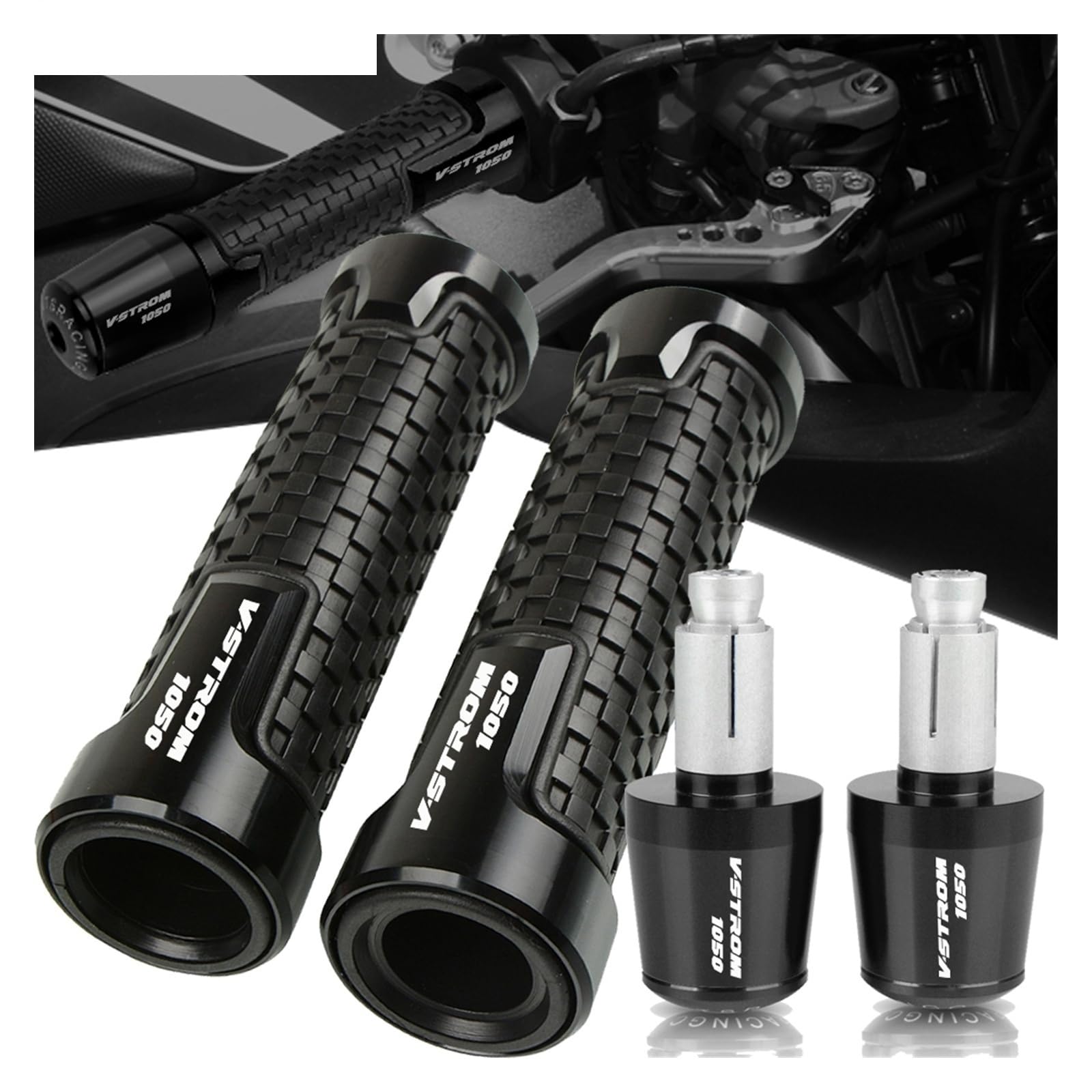 para Suzuki VSTROM1050 V-Strom VStrom 1050 22MM Manillar Empuñaduras De Goma Manillar Tapa De Extremo De Barra