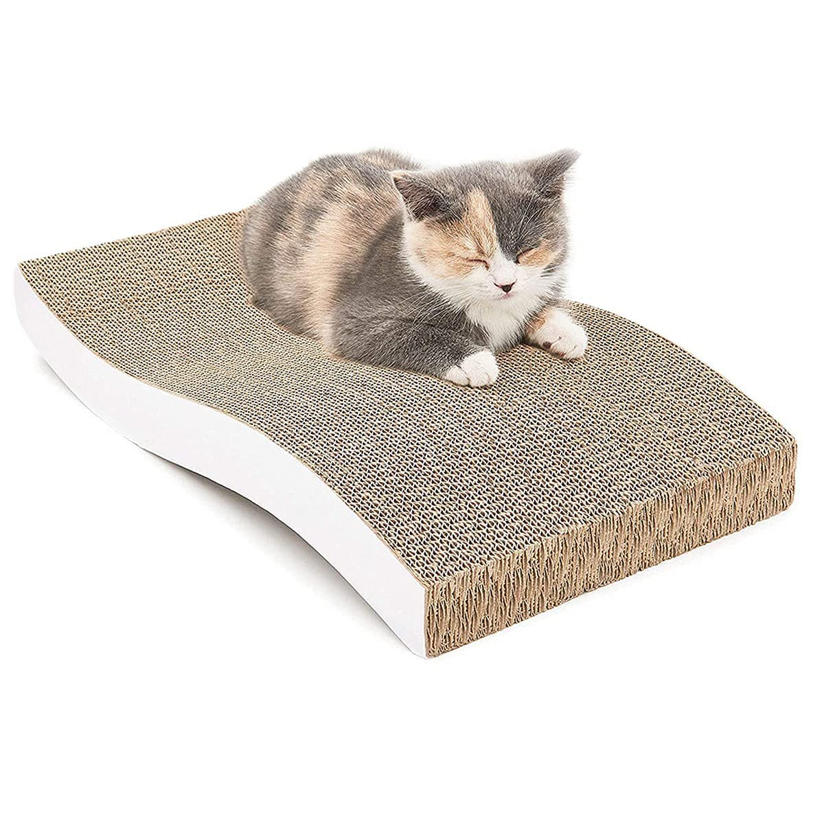 PSK PET MART Cat Scratcher, Corrugated Cat Scratch Pad, Curved Cat Scratching Cardboard with Catnip, Double-Sided Cat Scratch, Cartoon-Bone (B09JZM6YCQ) Amazon Price History, Amazon Price Tracker