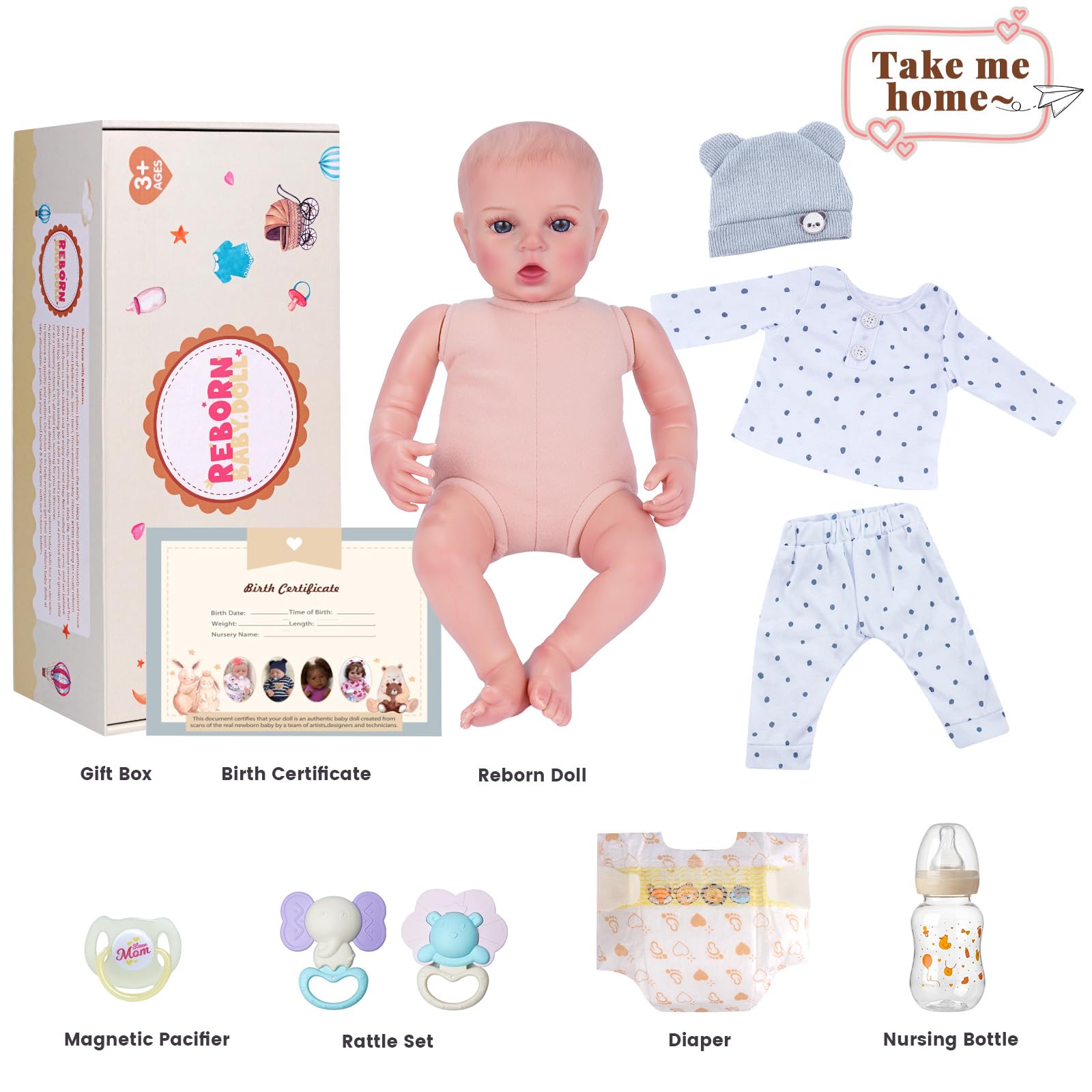 BABESIDE lalki Reborn 43 cale
