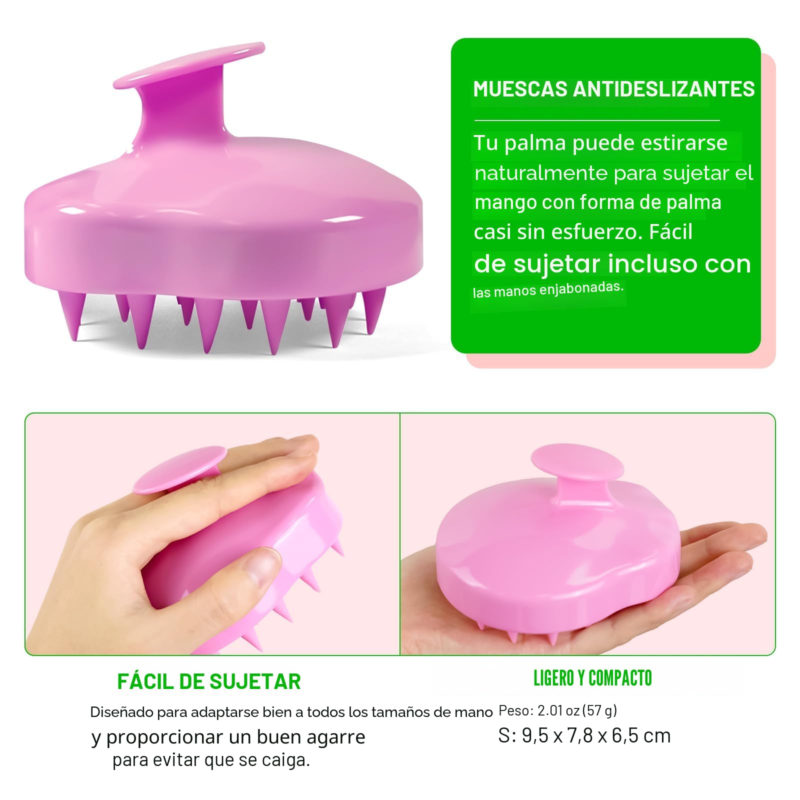 Aceite de Romero 100% puro para Crecimiento del Cabello 60ml con Masajeador de Cuero Cabelludo