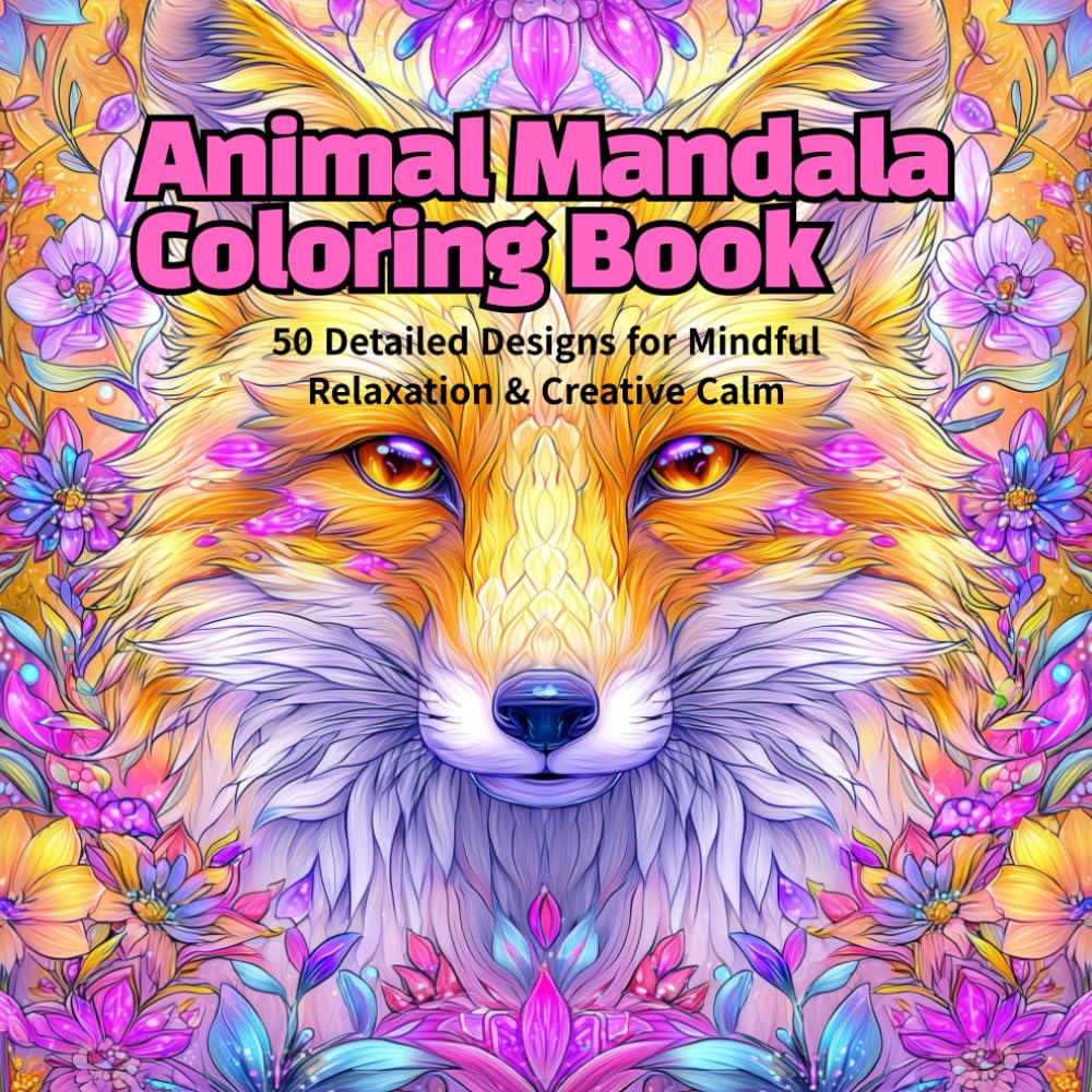 Animal Mandala Coloring Book: 50 Detailed Designs for Mindful Relaxation & Creative Calm