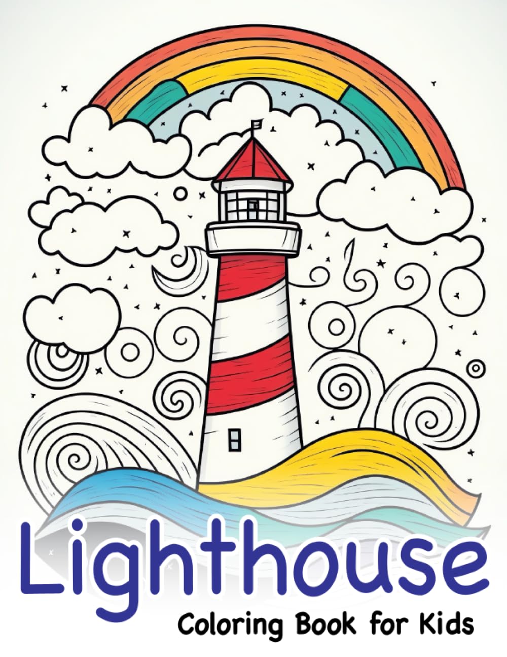 Lighthouse Coloring Book for Kids: Kids Lighthouses Coloring Book