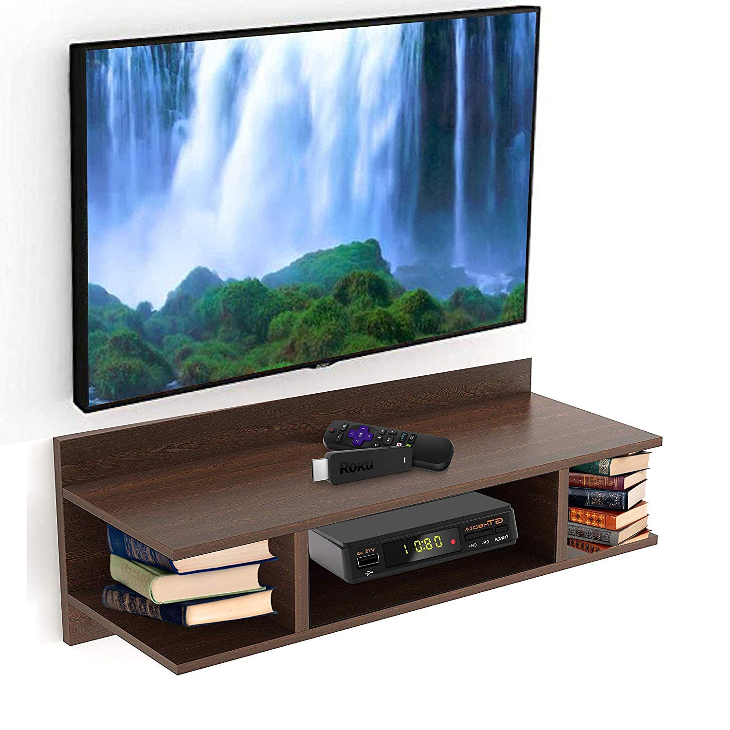 Buy Urban Gifts TV Wall Unit/TV Entertainment Units/Wall ed TV Set Top Box Stand/DVD Wall Shelf