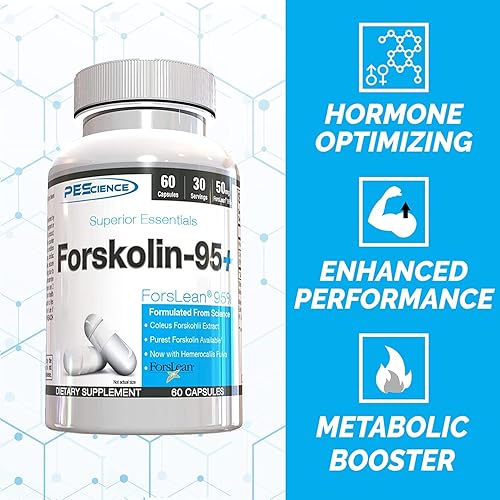 Miniatura 2 de PEScience Forskolin Capsules, 95% puro extracto de forskolina, patentado ForsLean, 60 unidades