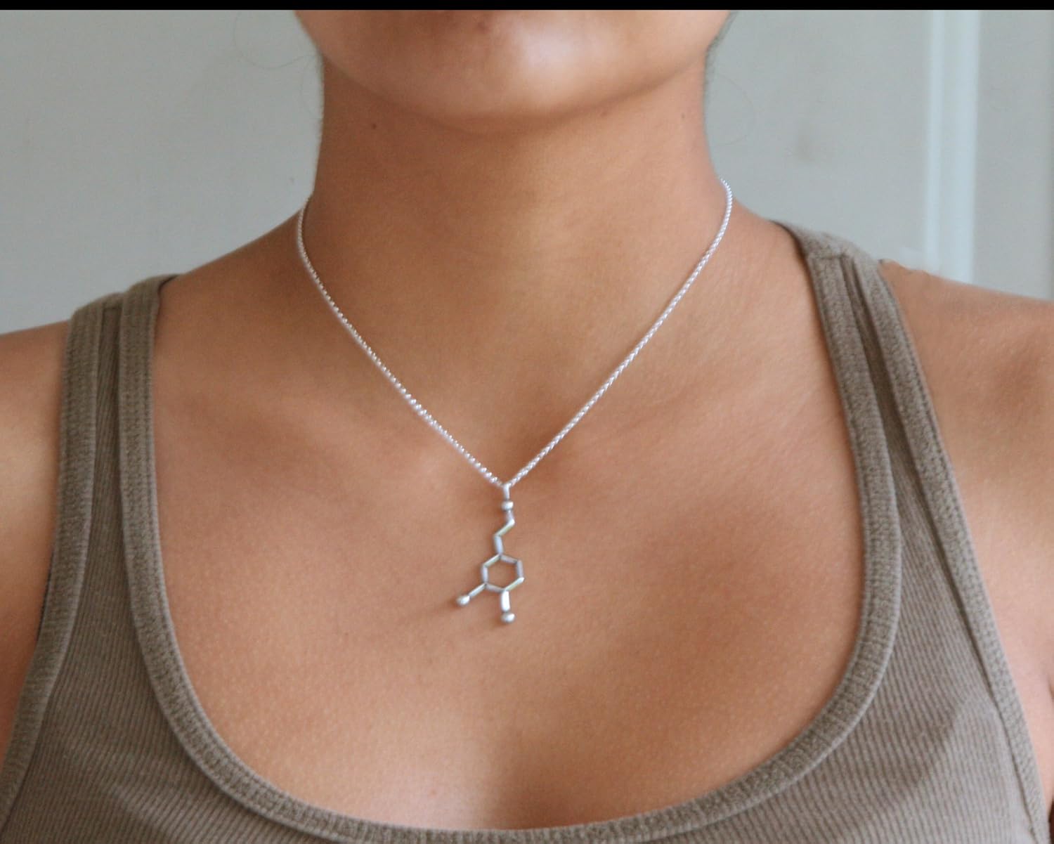 Sterling Silver Dopamine Molecule Necklace with 18 Zambia Ubuy