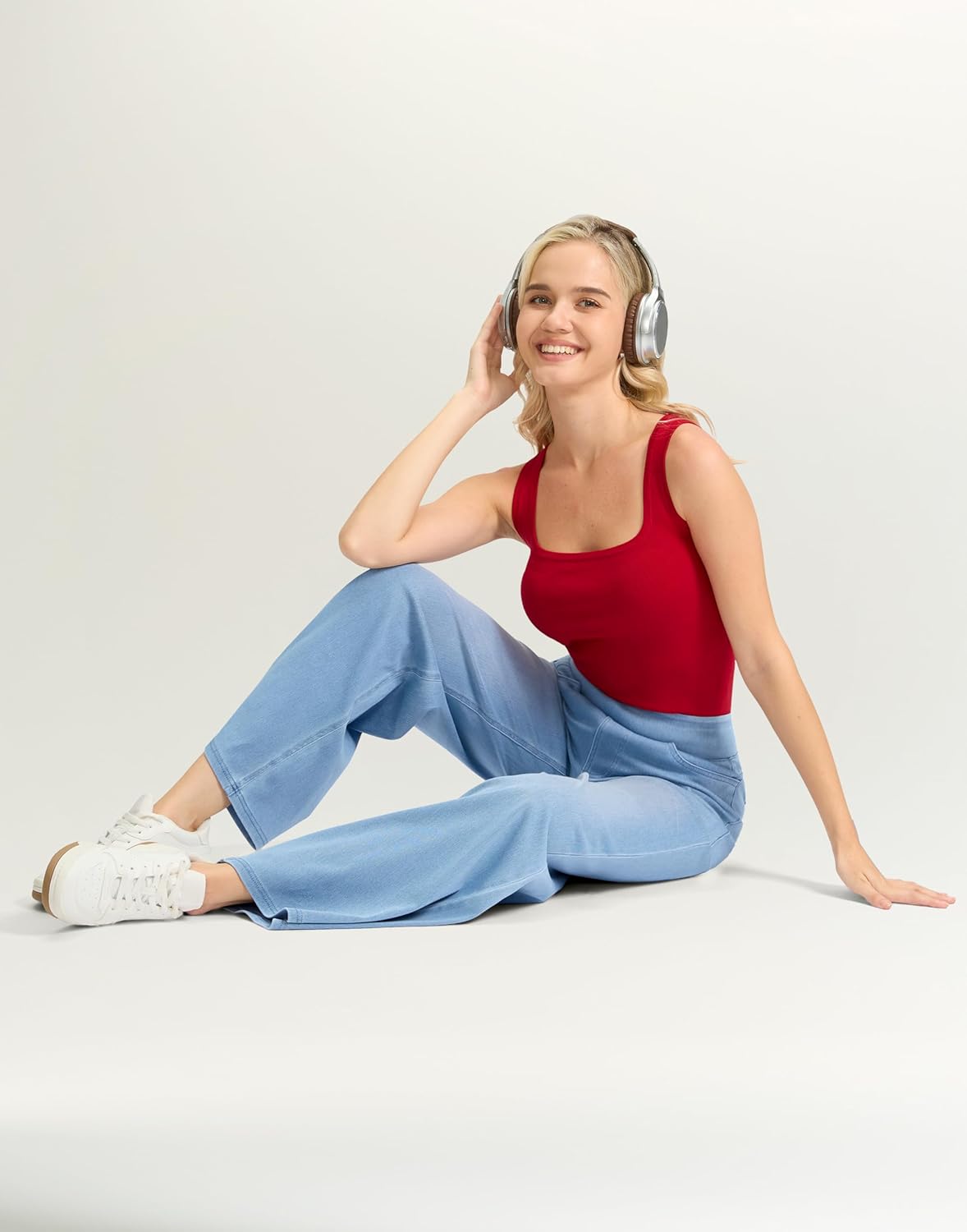 Rammus Wide Leg Jeans Woman High Waisted Pull On Jeans for Women Baggy Straight Leg Jean Stretchy Tummy Control Pants - Image 7