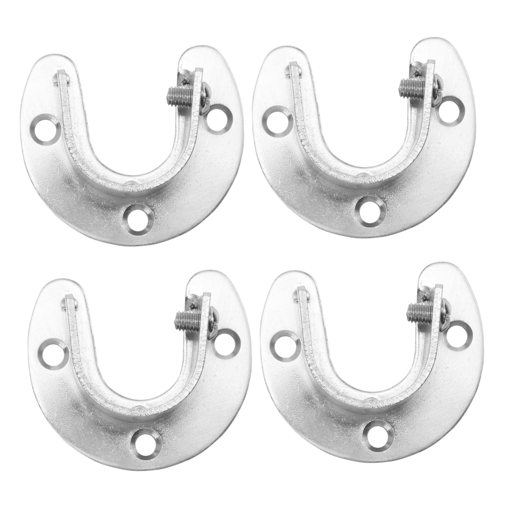 Vaguelly 1 Set Closet Pole Bracket with Screws Heavy Duty Wardrobe Clothes Rail Holders Design for Easy Installation and Stability