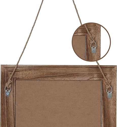 Miniatura 5 de QDSSDECO Espejo de pared de 16 x 20 pulgadas con estante, decoración de granja, espejo rectangular para colgar en el baño, tocador, dormitorio,