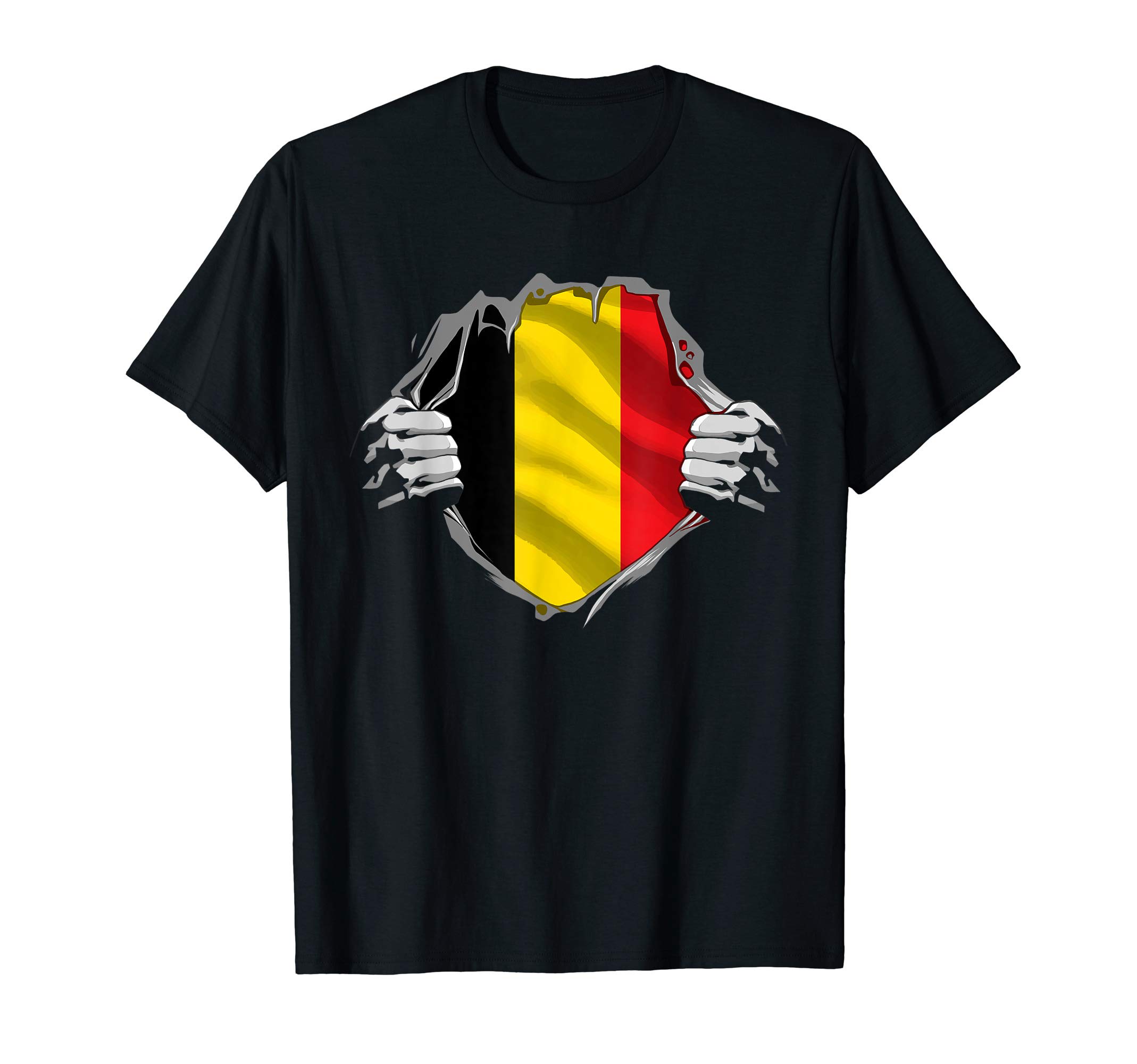 Wowsome!Super Belgian Heritage Proud Belgium Roots Flag T-Shirt