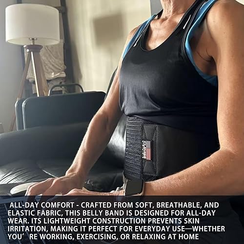 Miniatura 5 de Cinturón de hernia umbilical  Carpeta abdominal ergonómica ajustable con 2 almohadillas de compresión para hernias navales, ventrales, incisionales,