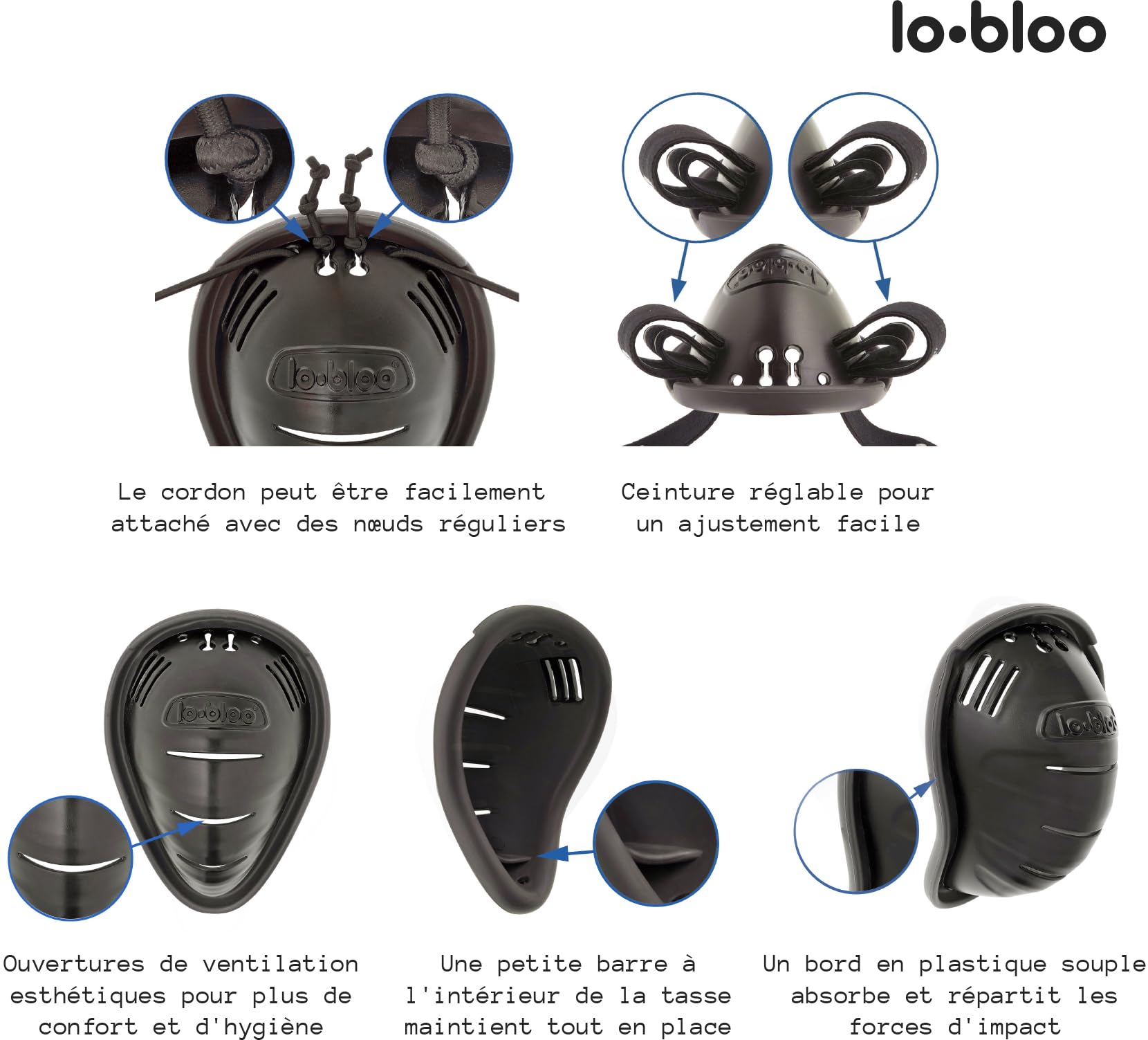 lobloo MMA Cup Coupe d'aine athlétique brevetée pour Adultes pour Les Arts Martiaux mélangeant Debout et Combat au Sol – tels Que MMA, BJJ et Krav Maga, Taille Adulte + 16 Ans