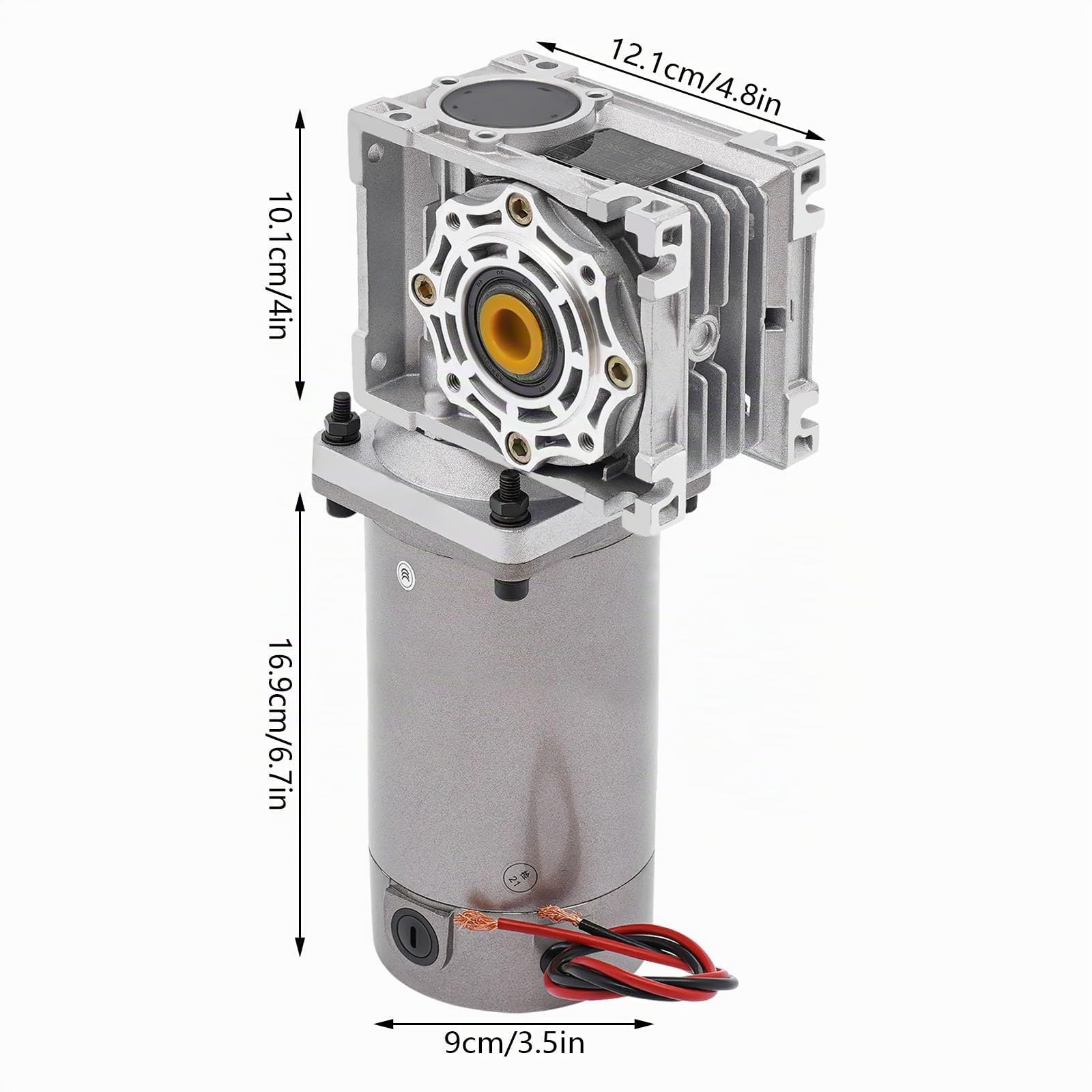 Motoriduttore a vite senza fine 24 V, 300 W Dc Worm Gear Reducer Gearbox Electric Nlrv Gear Motor 1800 rpm con motore autobloccante DC